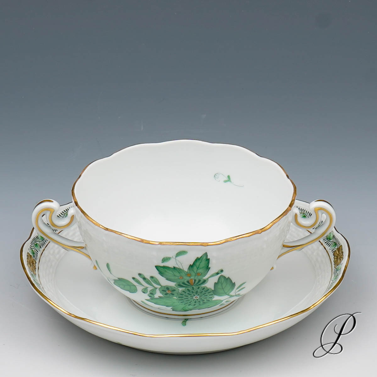 Speiseservice Herend im Dekor Apponyi grün für 12 Personen – Bild 31