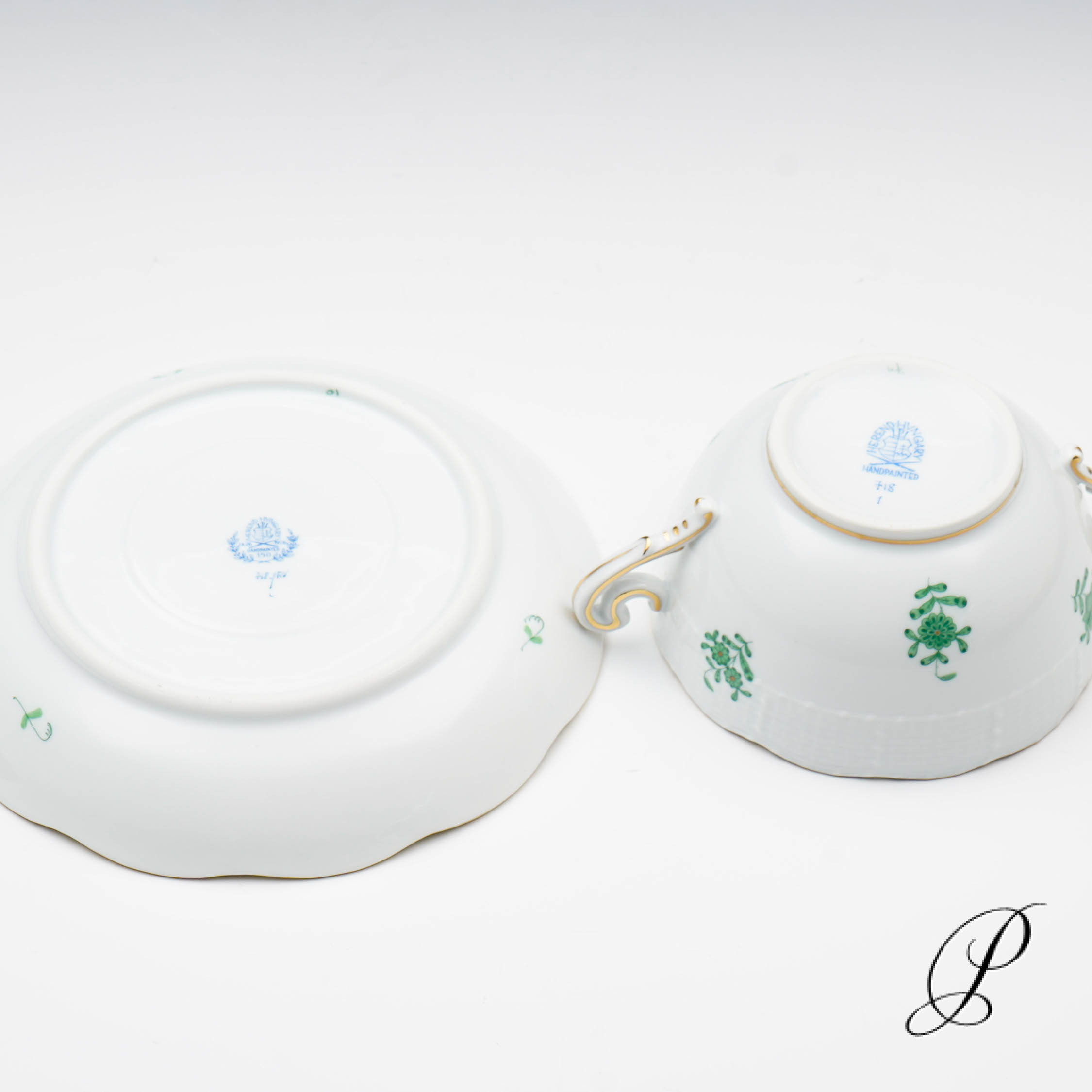 Speiseservice Herend im Dekor Apponyi grün für 12 Personen – Bild 36