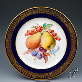 Wandteller Meissen mit Obstmalerei 1.Wahl um 1900 Jhd.