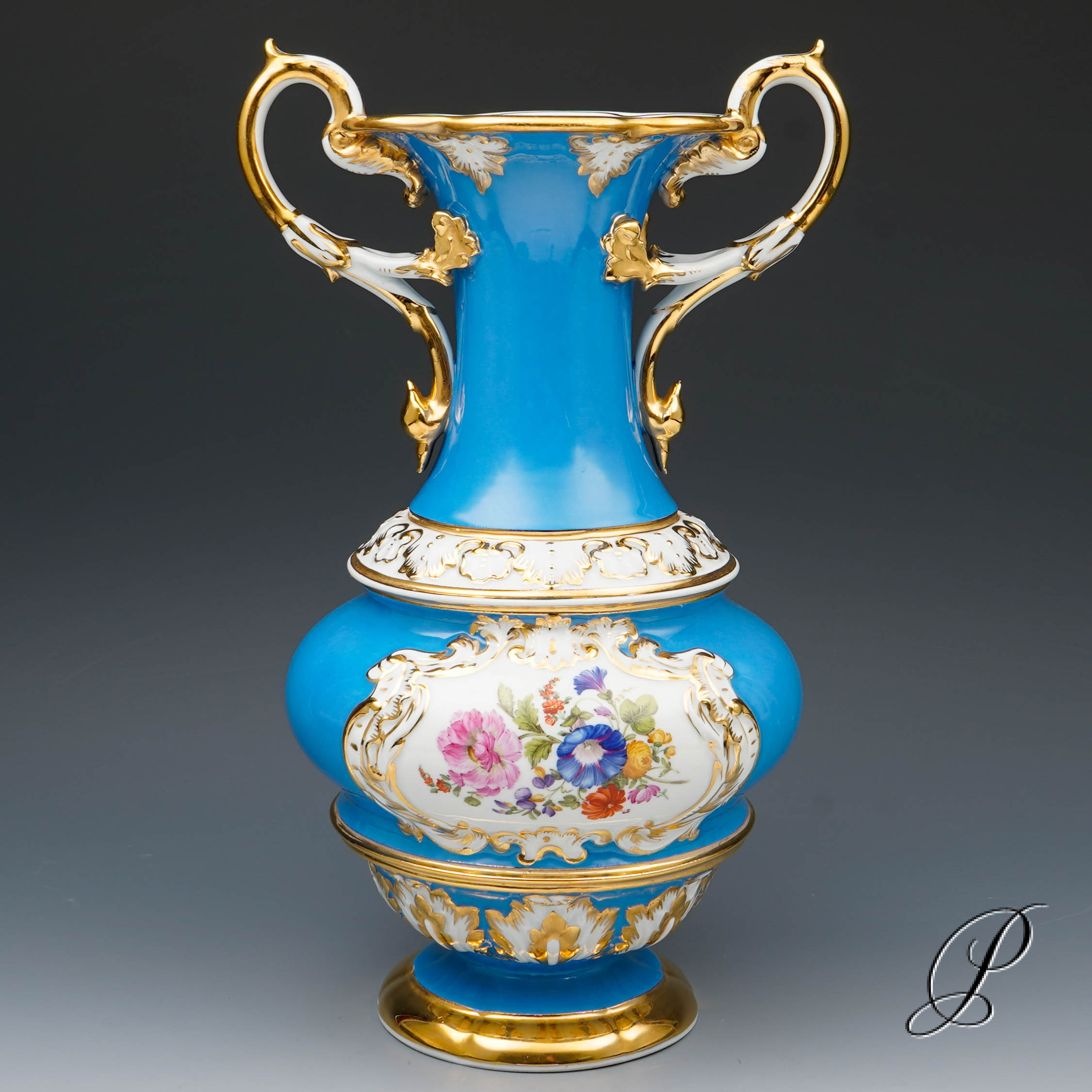 traumhafte Prunkvase Meissen 1.Wahl Knaufzeit um 1880