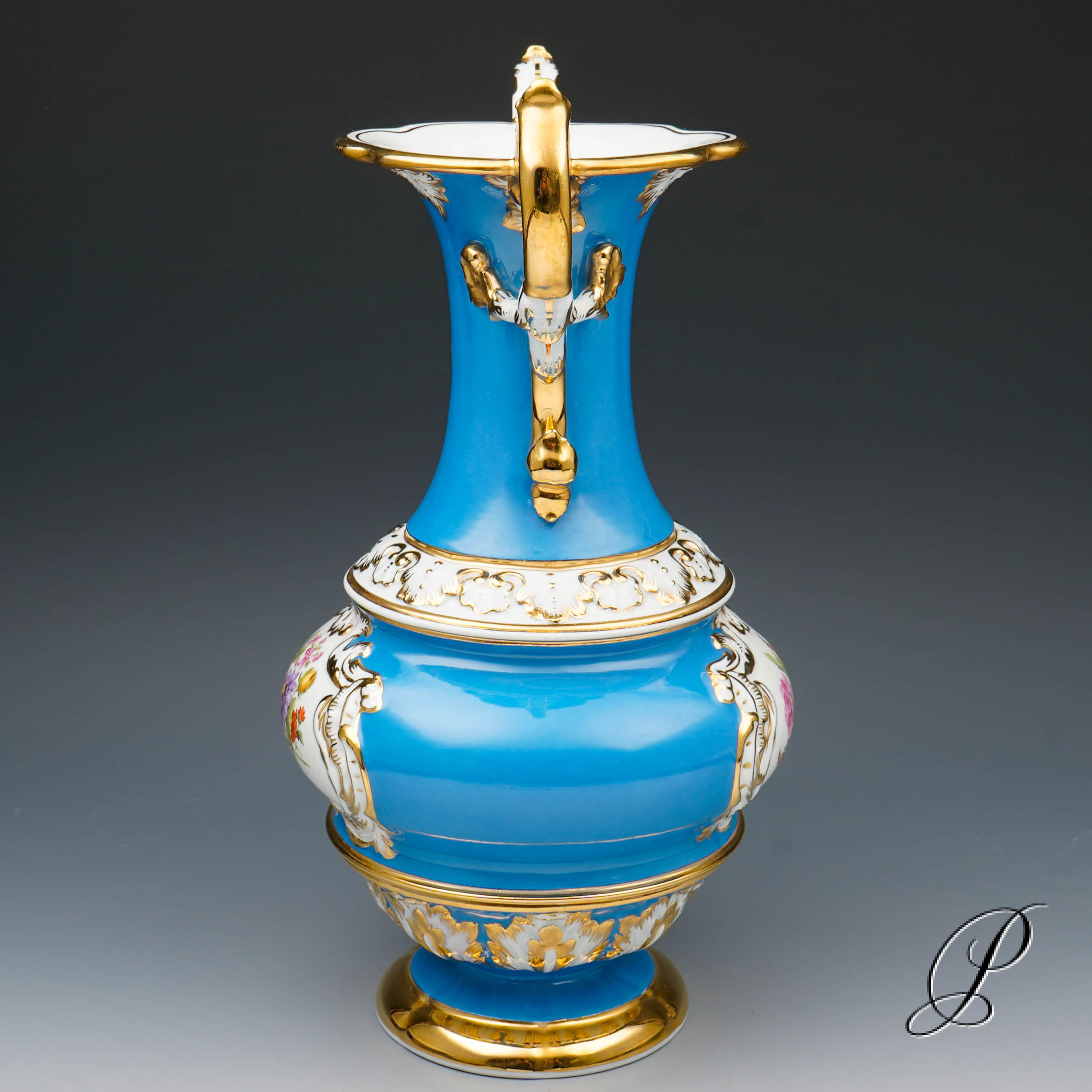 traumhafte Prunkvase Meissen 1.Wahl Knaufzeit um 1880 – Bild 4