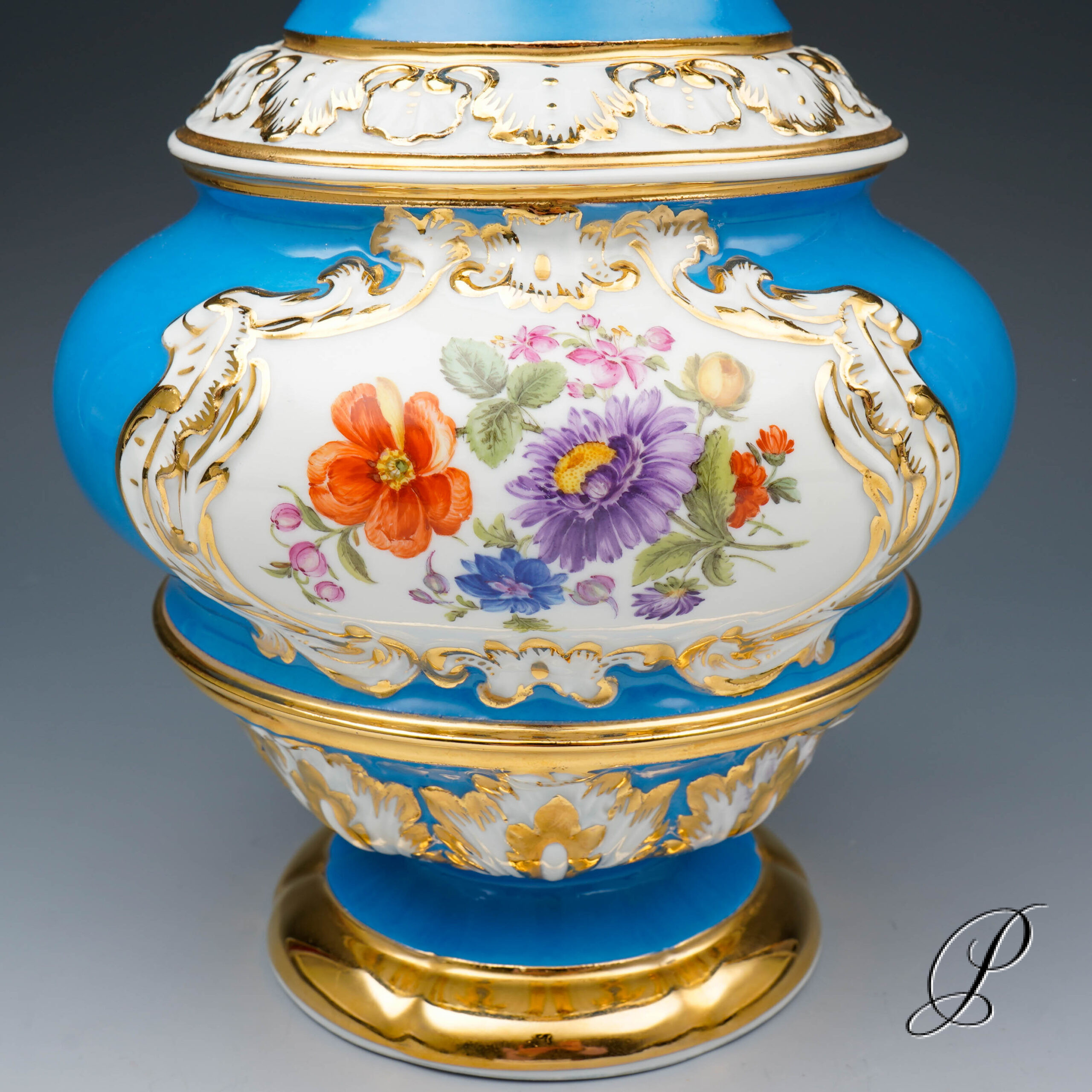 traumhafte Prunkvase Meissen 1.Wahl Knaufzeit um 1880 – Bild 7