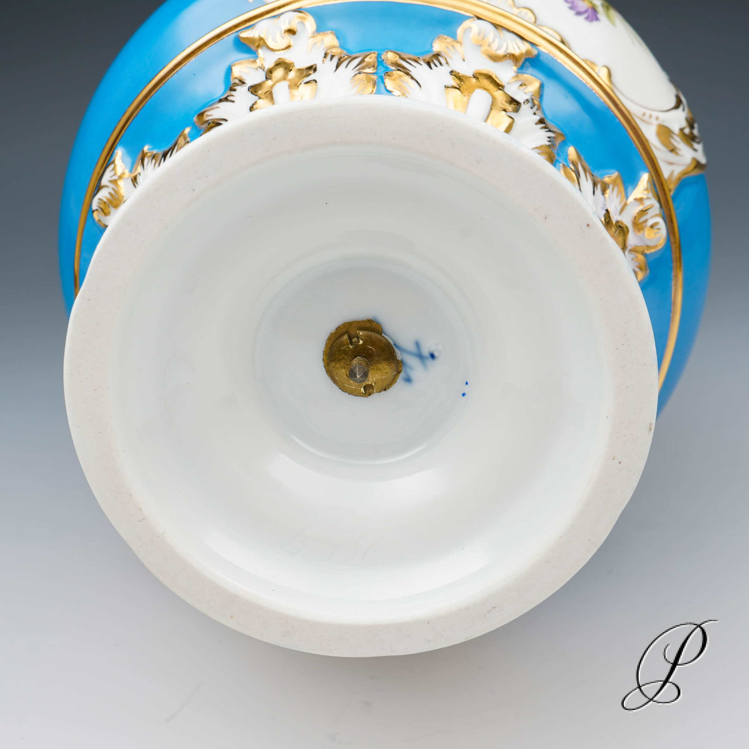 traumhafte Prunkvase Meissen 1.Wahl Knaufzeit um 1880 – Bild 8