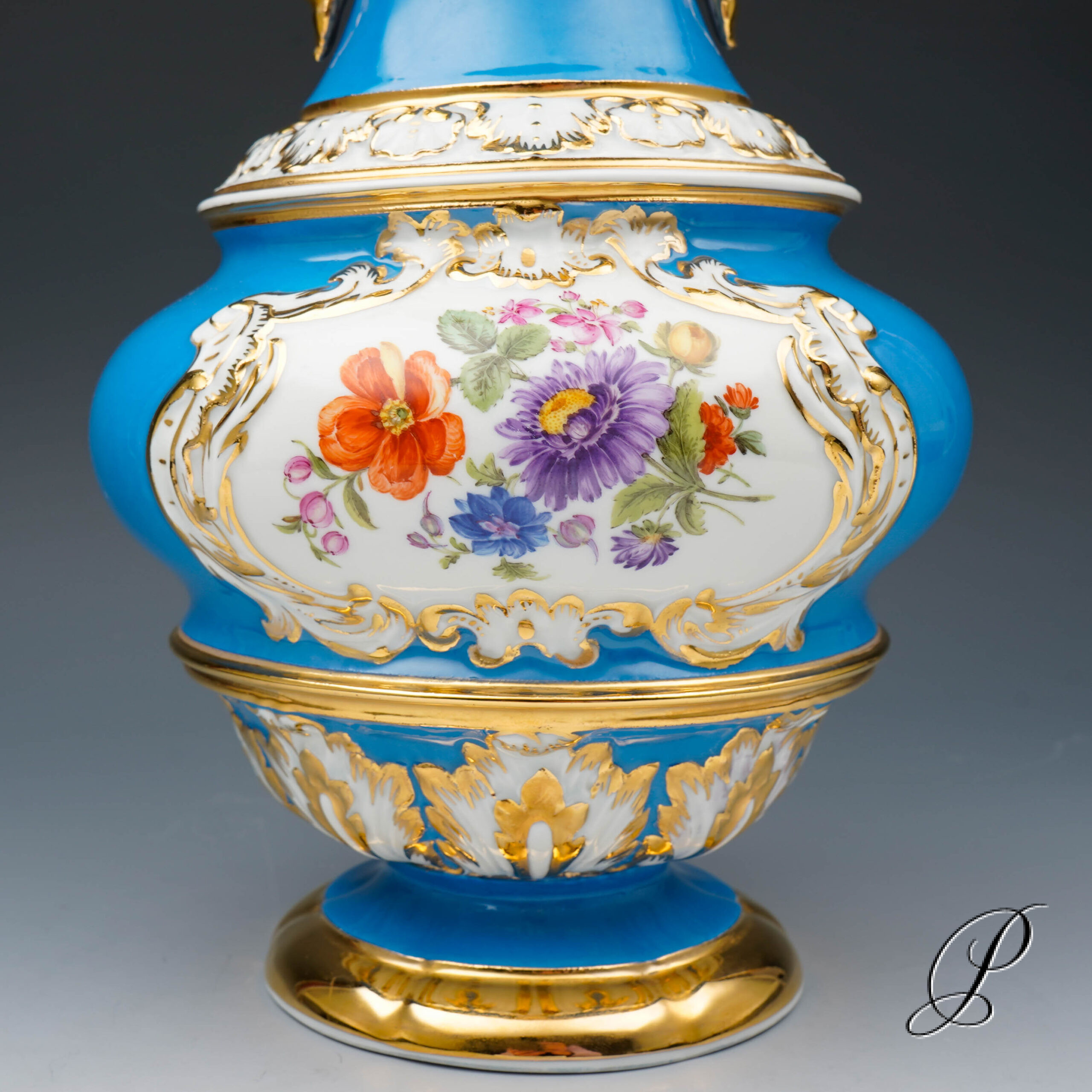 traumhafte Prunkvase Meissen 1.Wahl Knaufzeit um 1880 – Bild 9