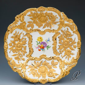 wunderschöner großer Prunkteller Meissen 1.Wahl