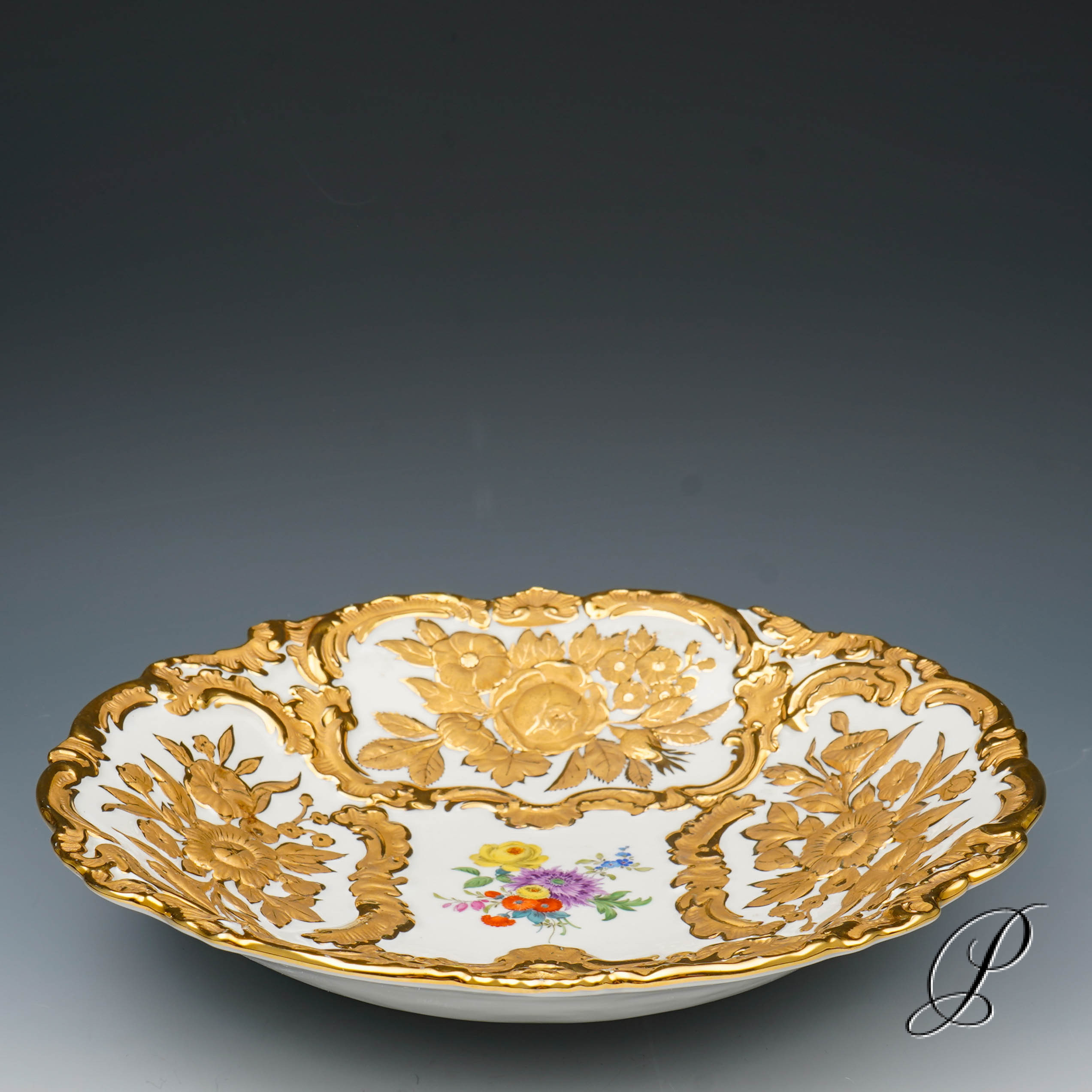 wunderschöner großer Prunkteller Meissen 1.Wahl – Bild 5