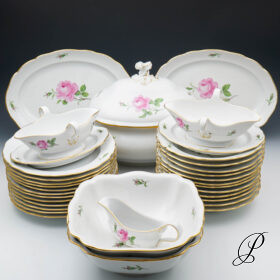 Speiseservice Meissen im Dekor Rote Rose