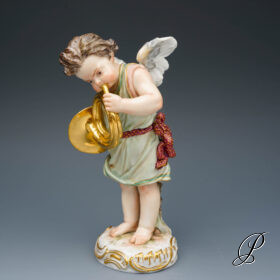 musizierender Putto Meissen 1.Wahl Knaufzeit um 1900