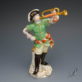 Figur Meissen 1.Wahl - Galante Kapelle "der Trompeter"