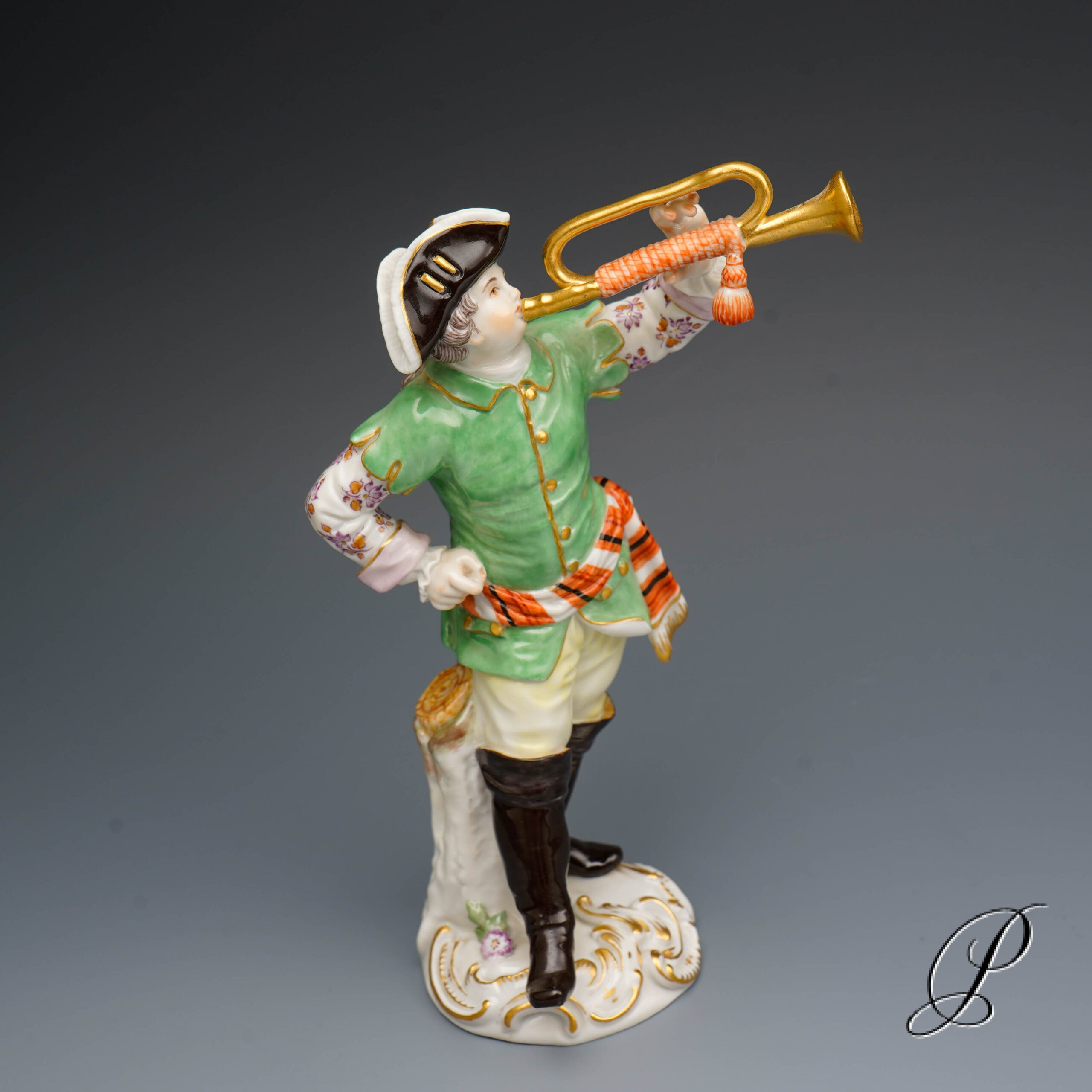 Figur Meissen 1.Wahl - Galante Kapelle "der Trompeter" – Bild 7