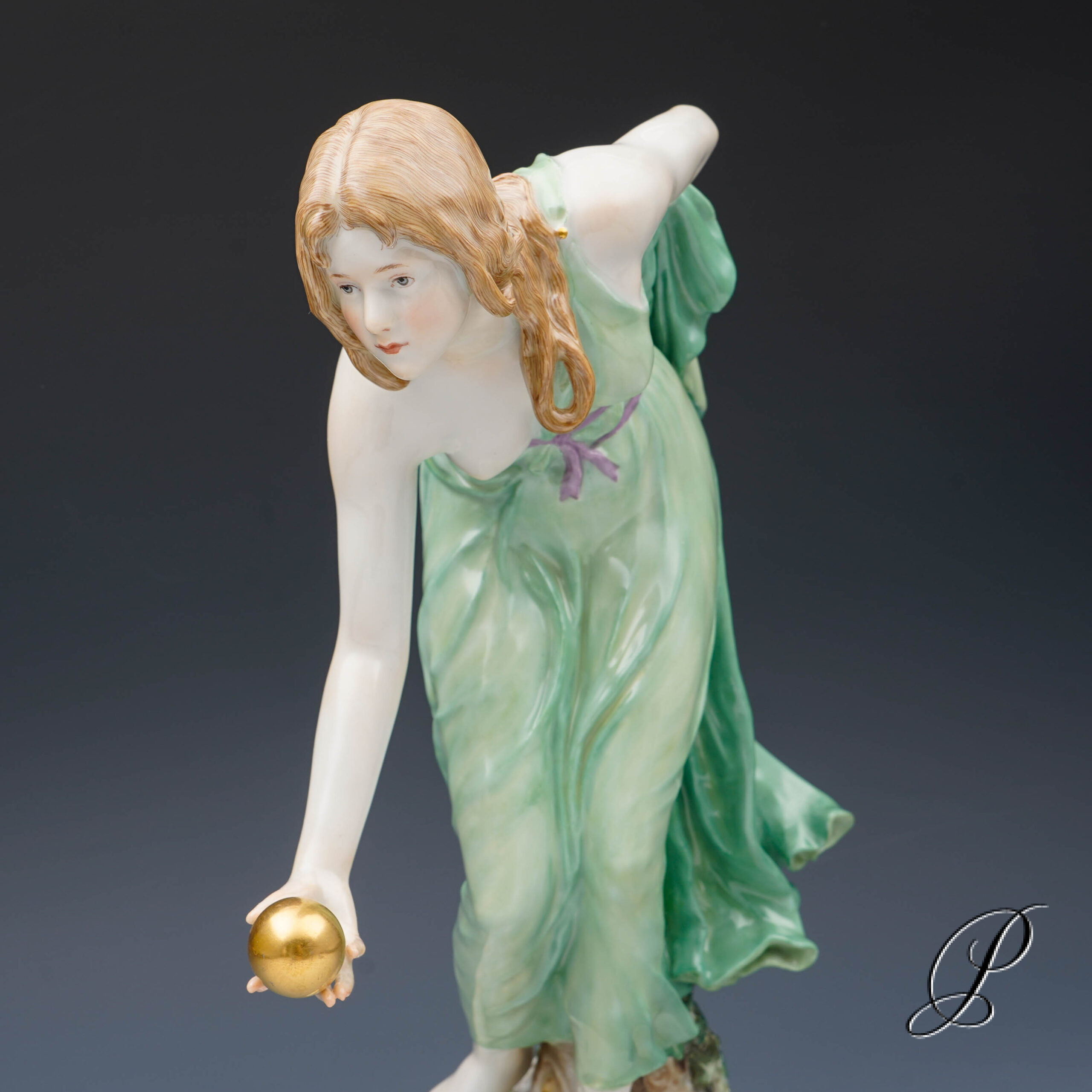 Meissen Figur 1.Wahl die Kugelspielerin - Jugendstil – Bild 4