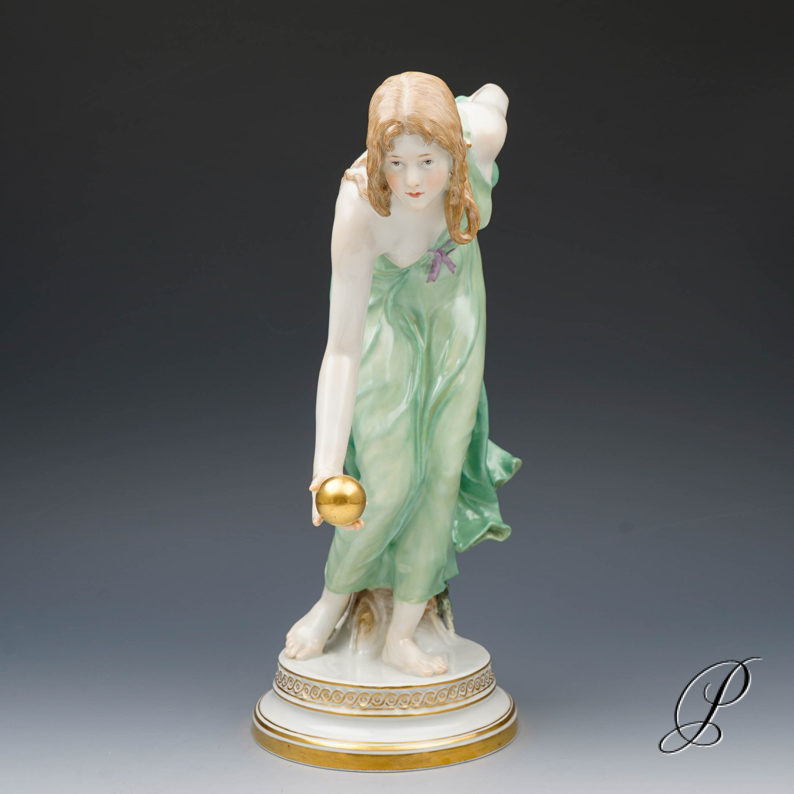 Meissen Figur 1.Wahl die Kugelspielerin - Jugendstil – Bild 6