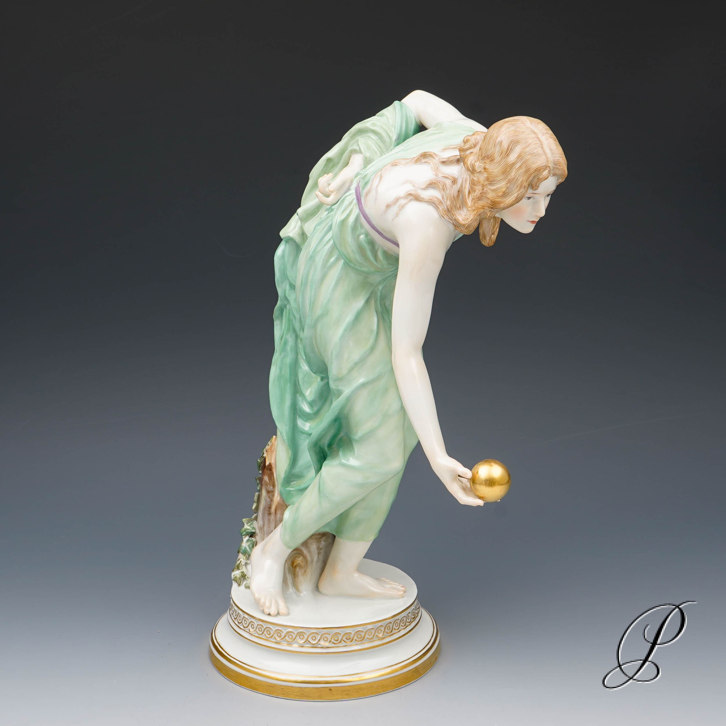 Meissen Figur 1.Wahl die Kugelspielerin - Jugendstil – Bild 7
