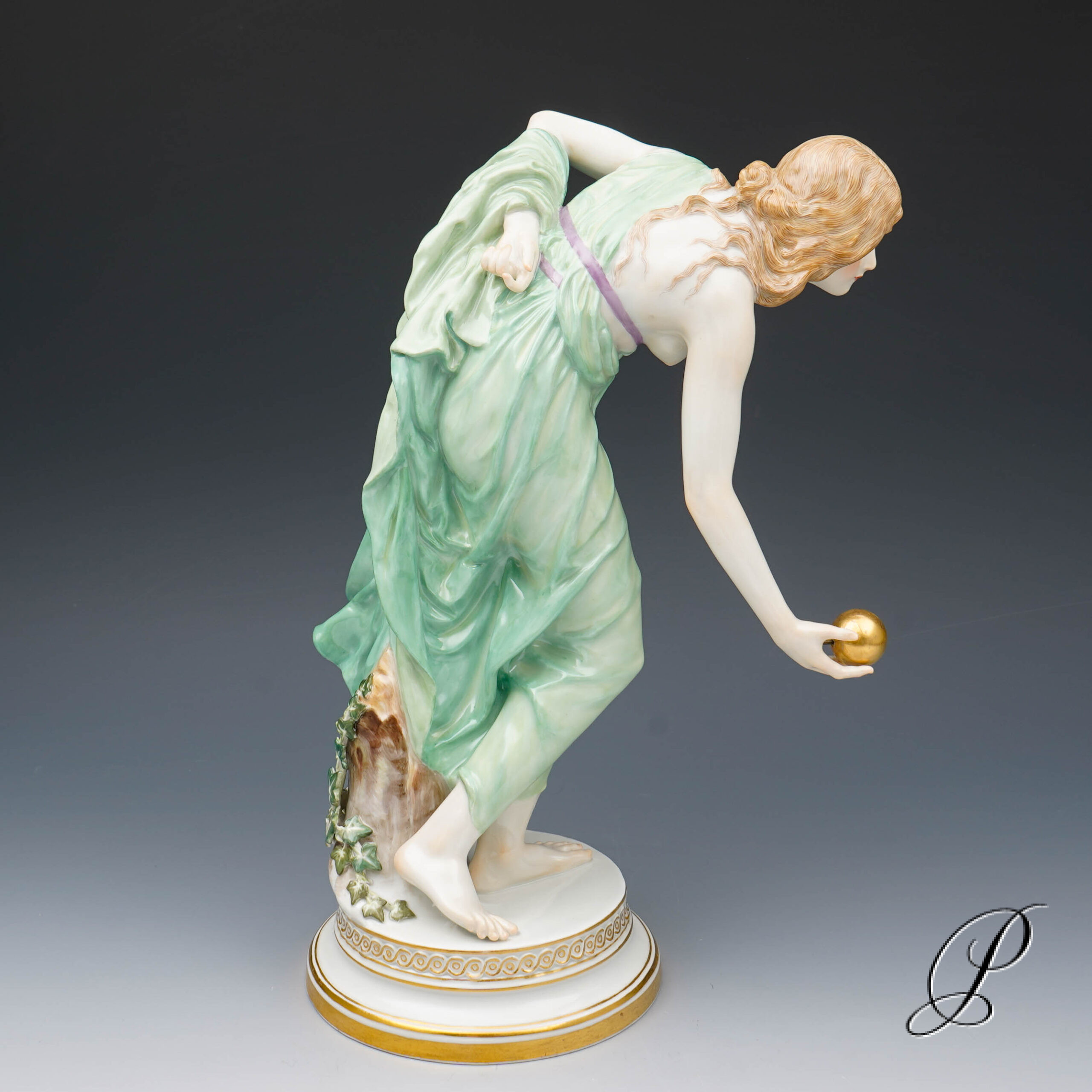 Meissen Figur 1.Wahl die Kugelspielerin - Jugendstil – Bild 8
