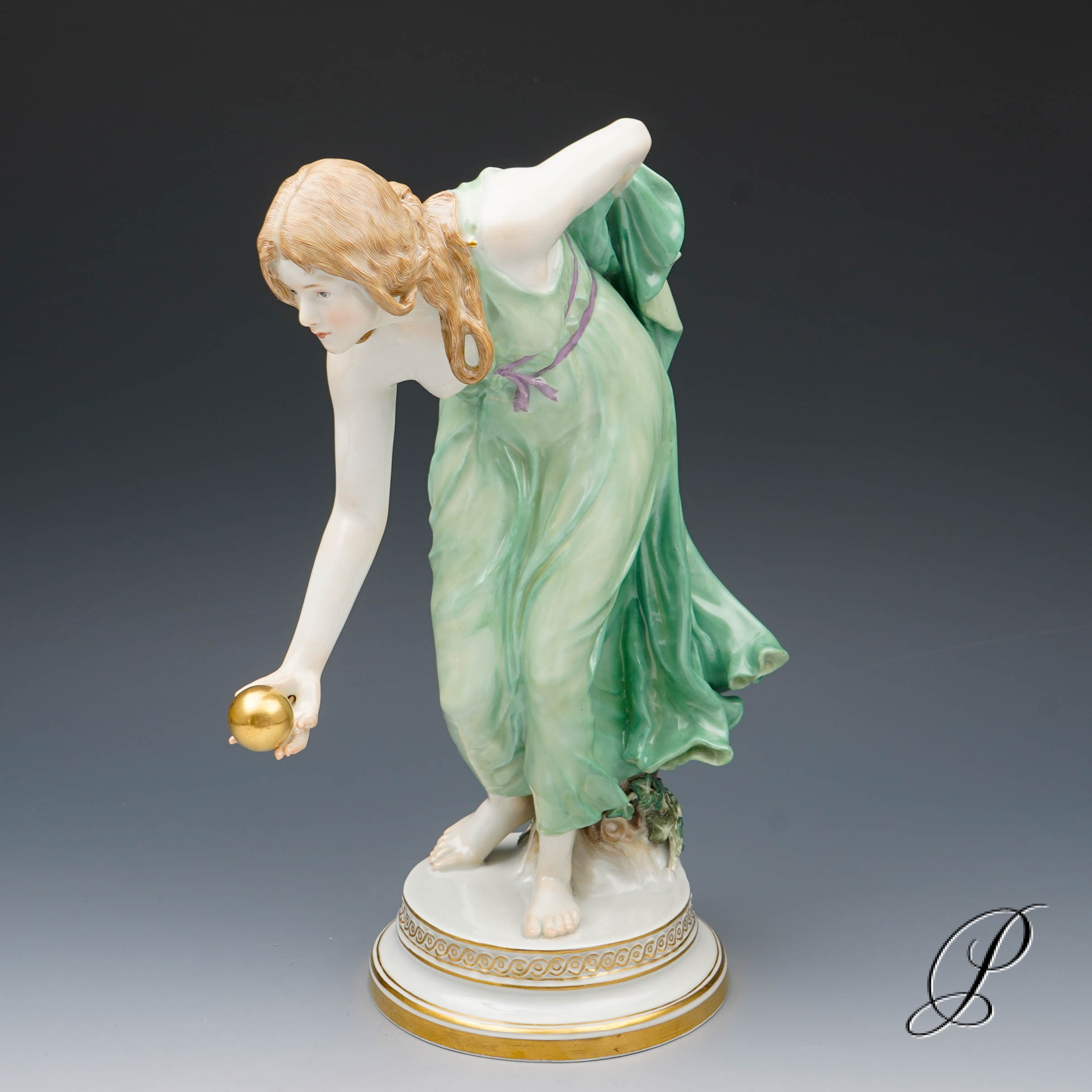 Meissen Figur 1.Wahl die Kugelspielerin - Jugendstil – Bild 14