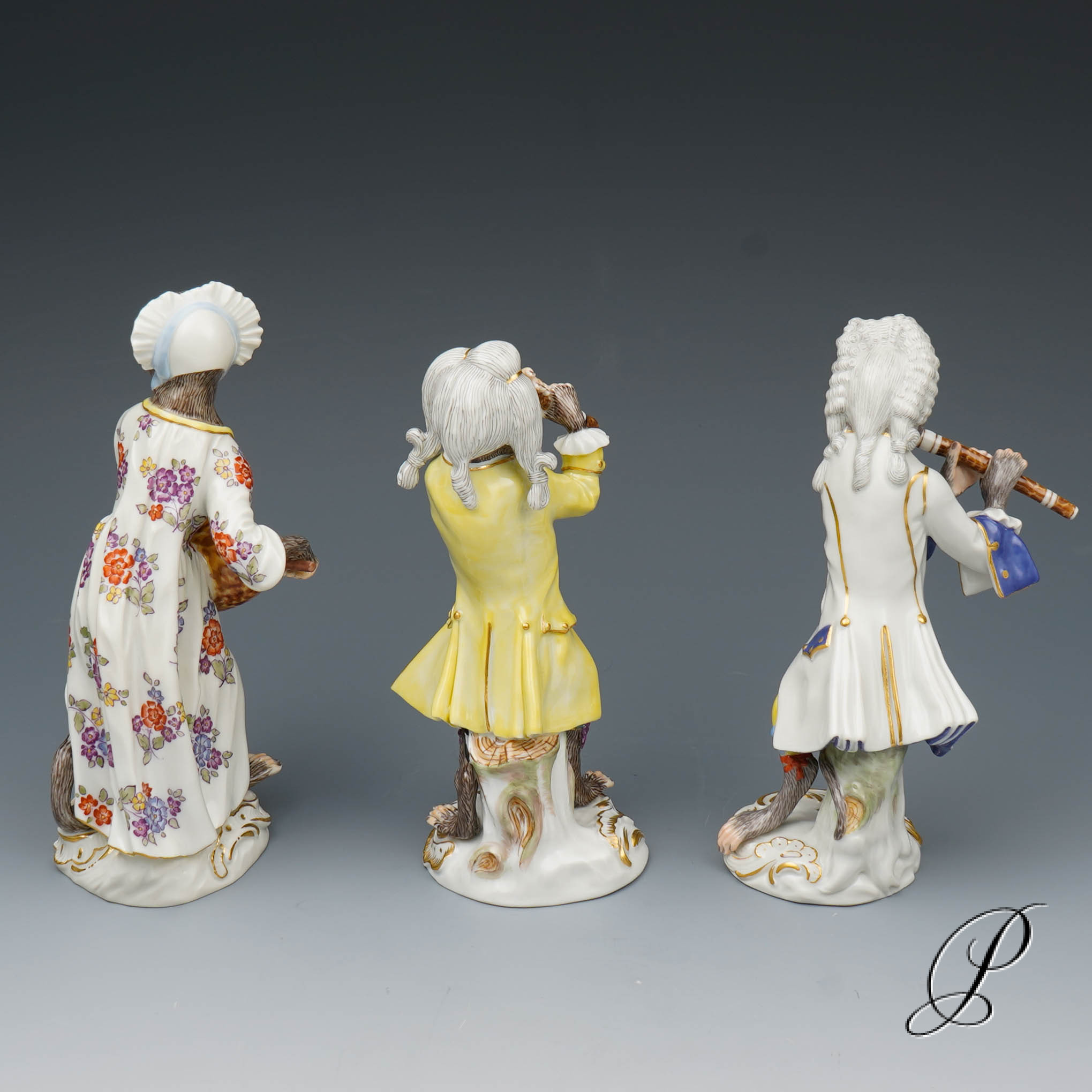 Komplette Affenkapelle Meissen 1.Wahl - 21 Affen plus Notenpult – Bild 4