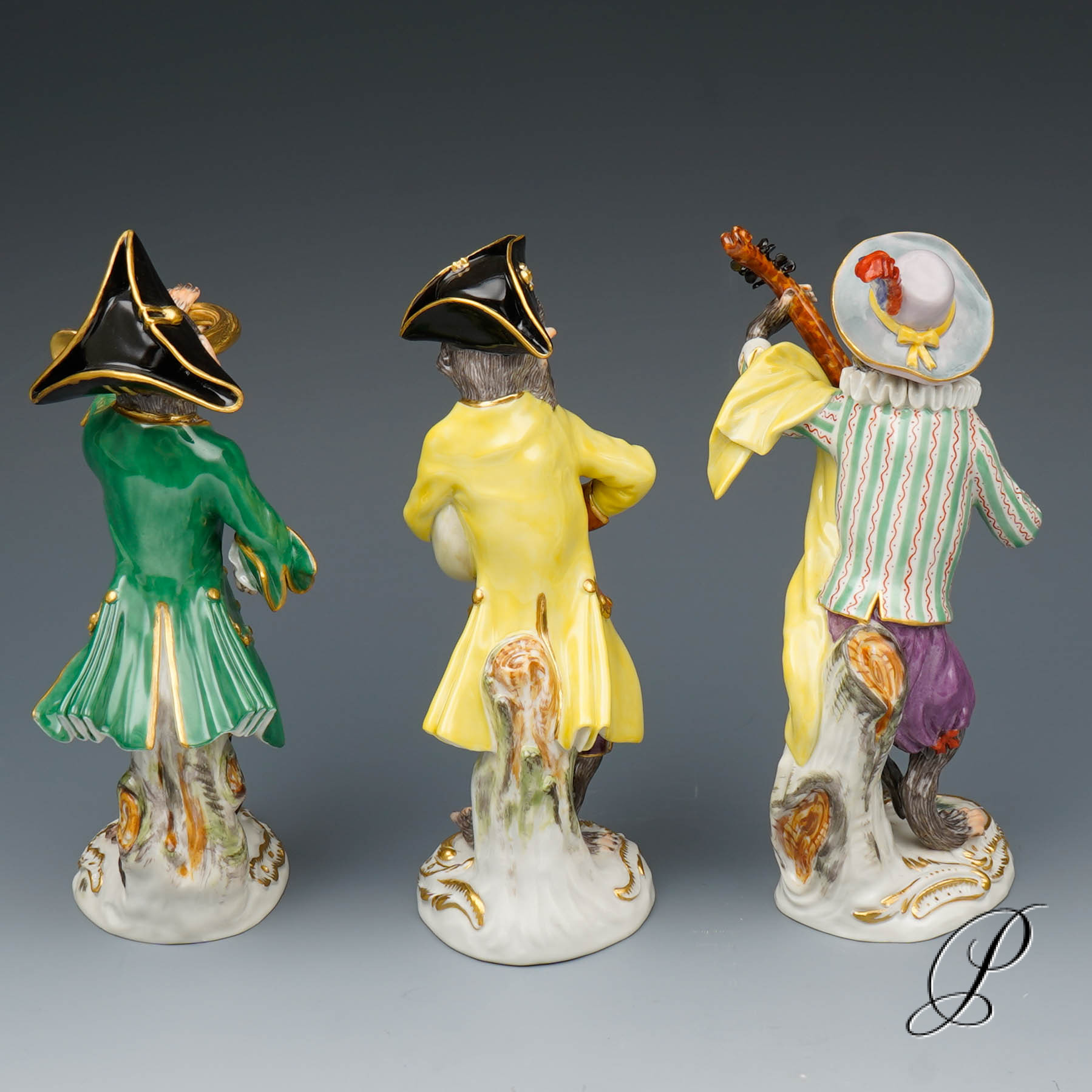 Komplette Affenkapelle Meissen 1.Wahl - 21 Affen plus Notenpult – Bild 6