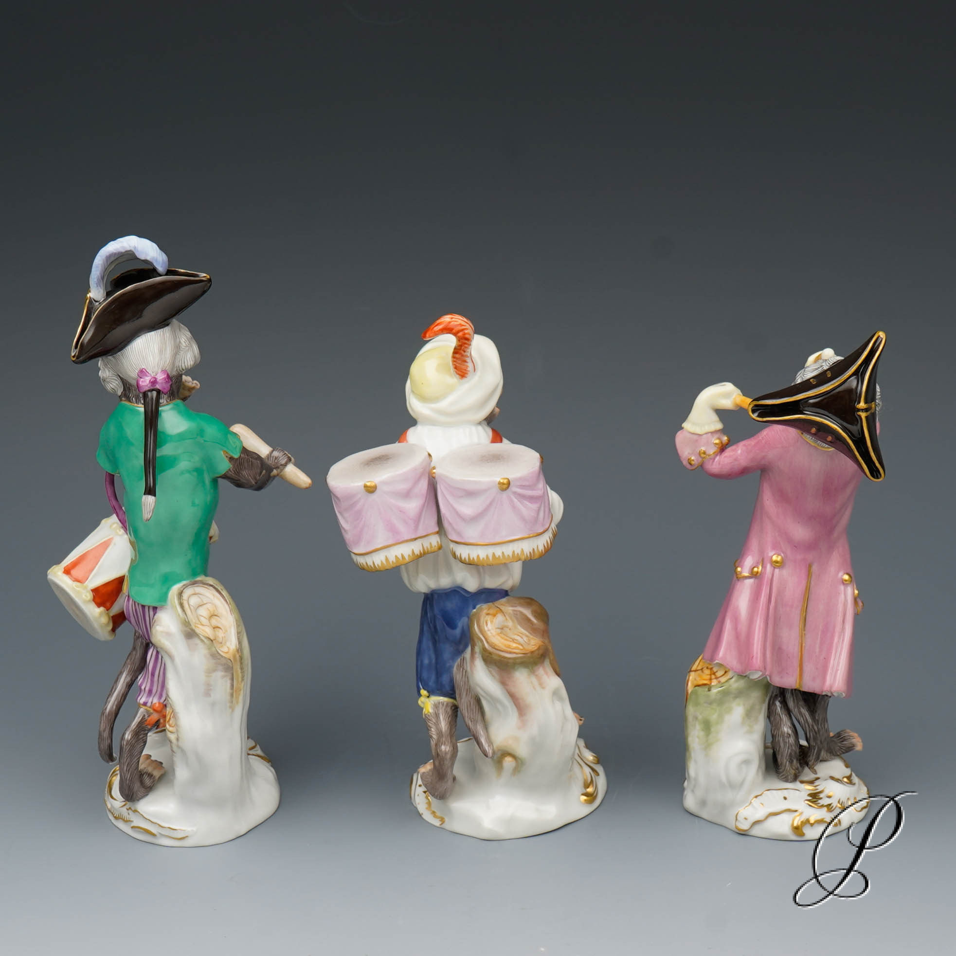 Komplette Affenkapelle Meissen 1.Wahl - 21 Affen plus Notenpult – Bild 10