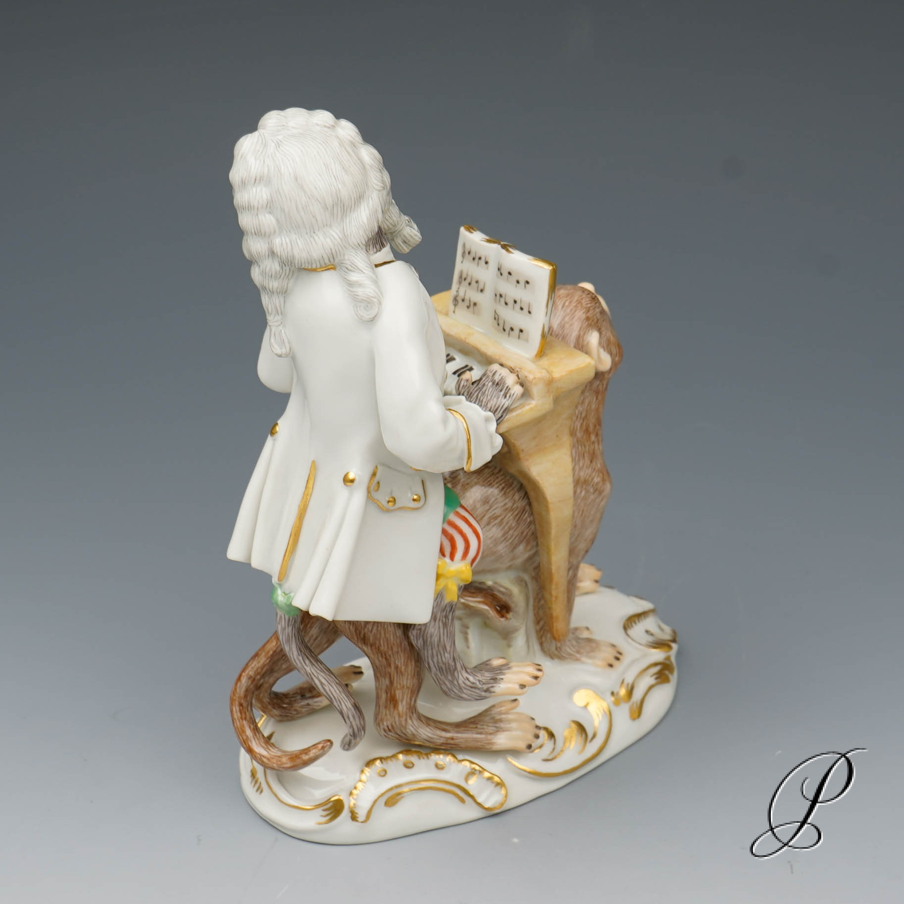 Komplette Affenkapelle Meissen 1.Wahl - 21 Affen plus Notenpult – Bild 13