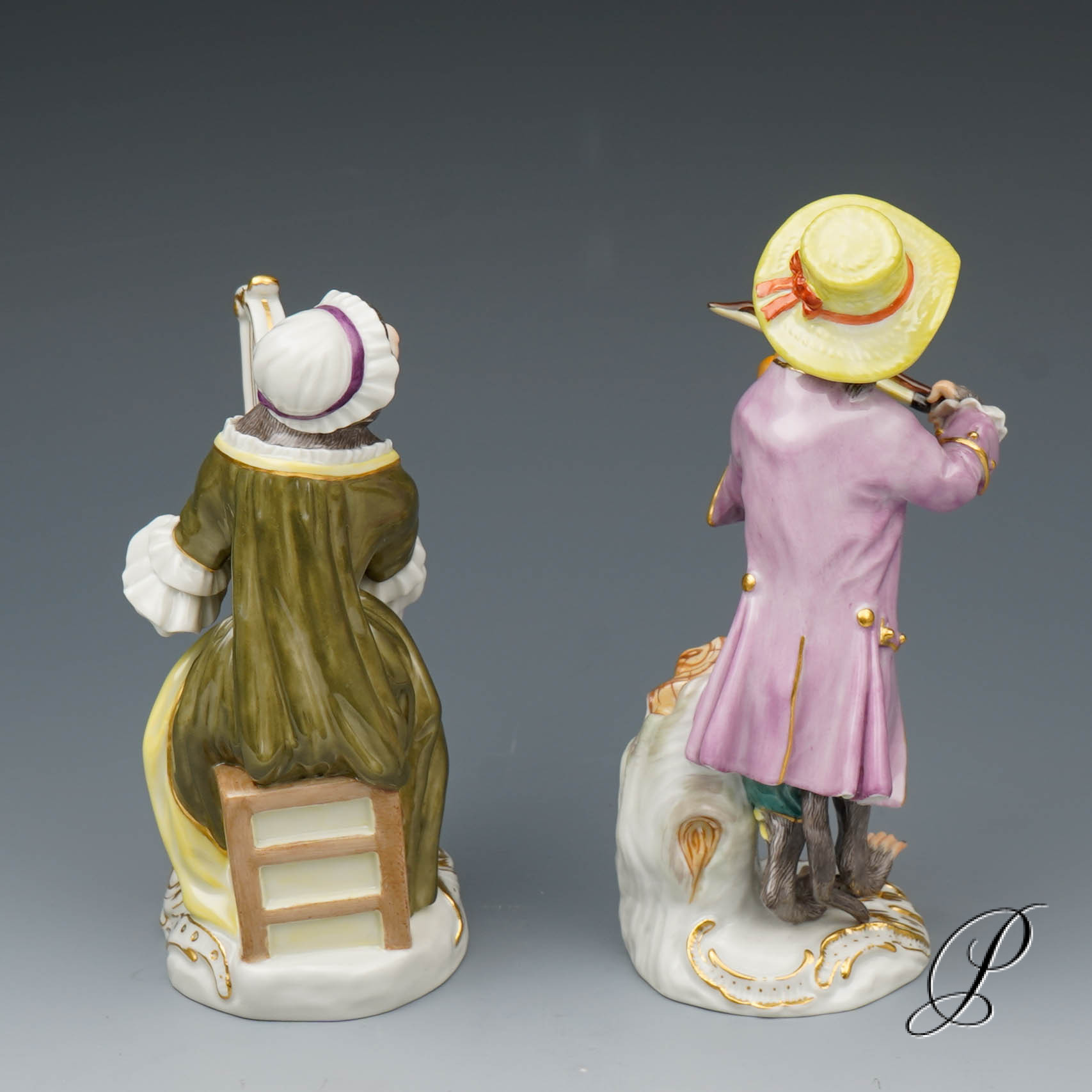 Komplette Affenkapelle Meissen 1.Wahl - 21 Affen plus Notenpult – Bild 15