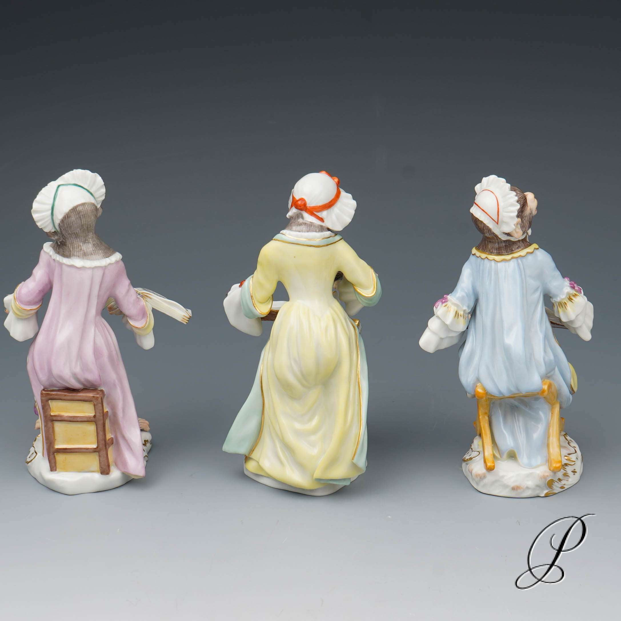 Komplette Affenkapelle Meissen 1.Wahl - 21 Affen plus Notenpult – Bild 19