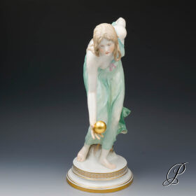 Meissen Figur 1.Wahl die Kugelspielerin - Jugendstil