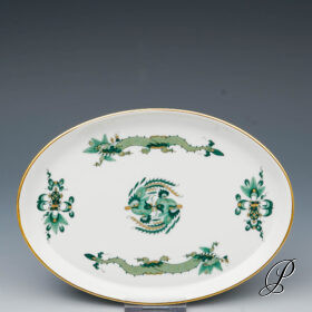 Tablett Meissen 1.Wahl Reicher Drache grün