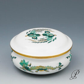 Dose - Schmuckdose Meissen 1.Wahl Reicher Drache grün