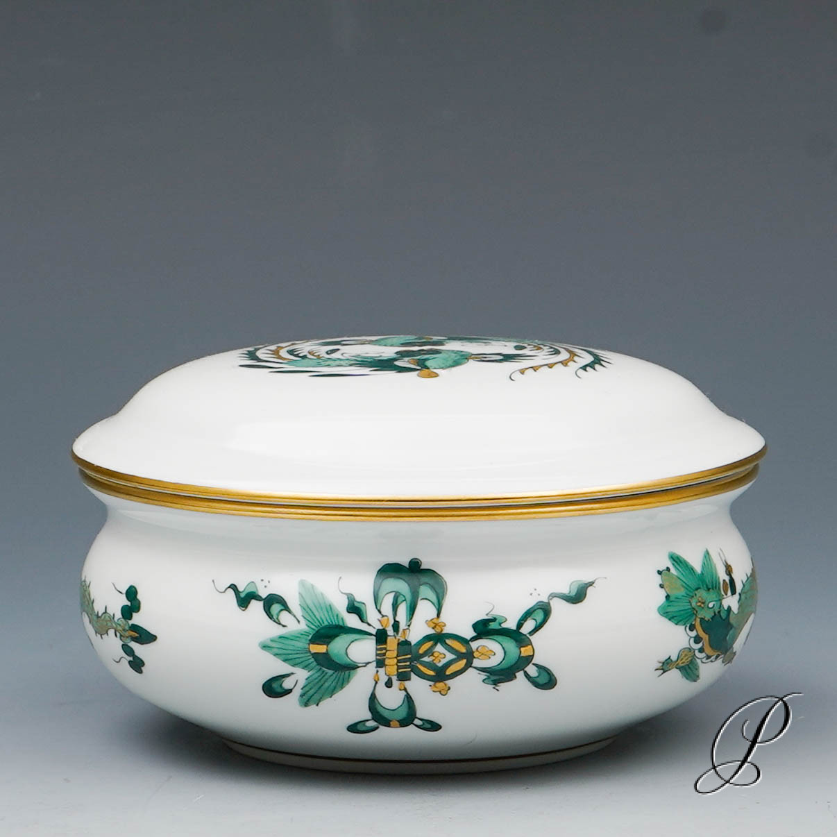 Dose - Schmuckdose Meissen 1.Wahl Reicher Drache grün – Bild 5