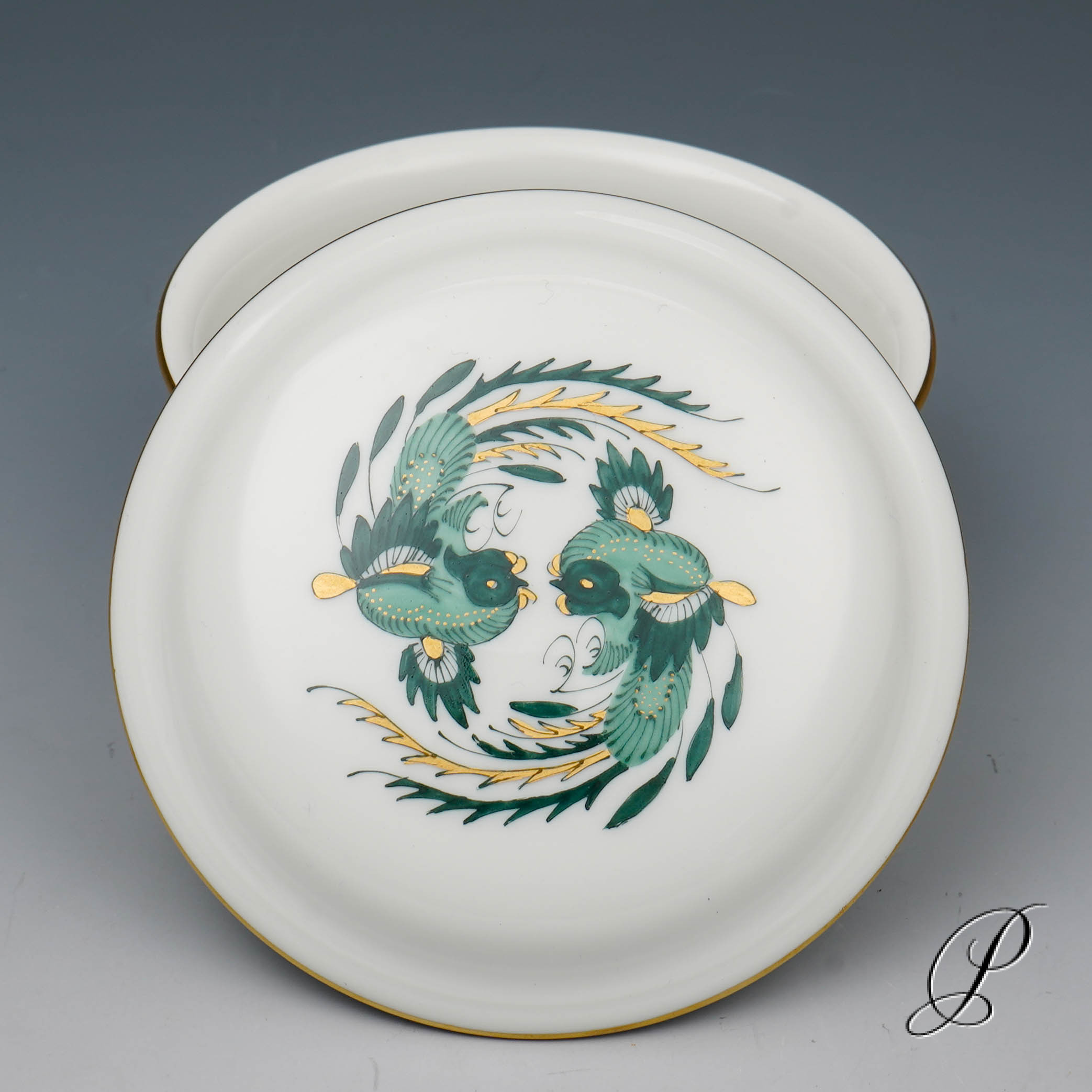 Dose - Schmuckdose Meissen 1.Wahl Reicher Drache grün – Bild 6