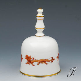 Tischglocke Meissen 1.Wahl im Dekor reicher Drache rot