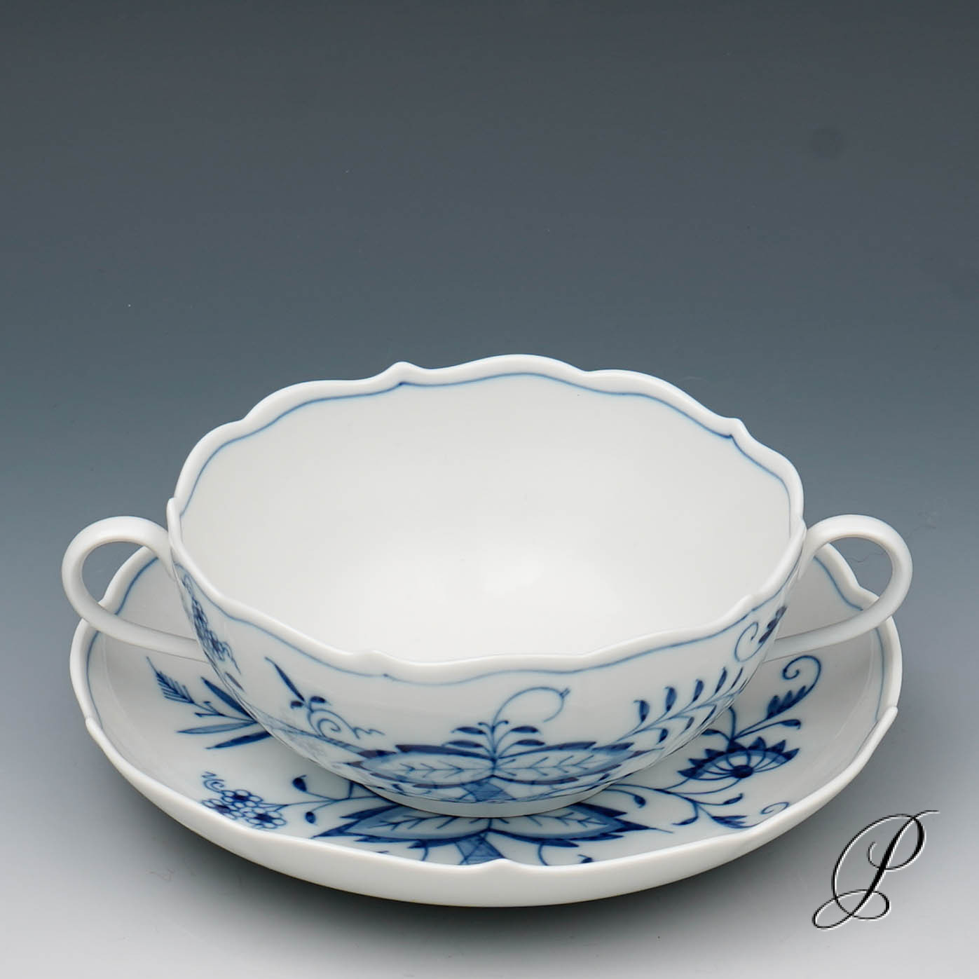 Suppengedeck Meissen 1.Wahl im Dekor Zwiebelmuster – Bild 2