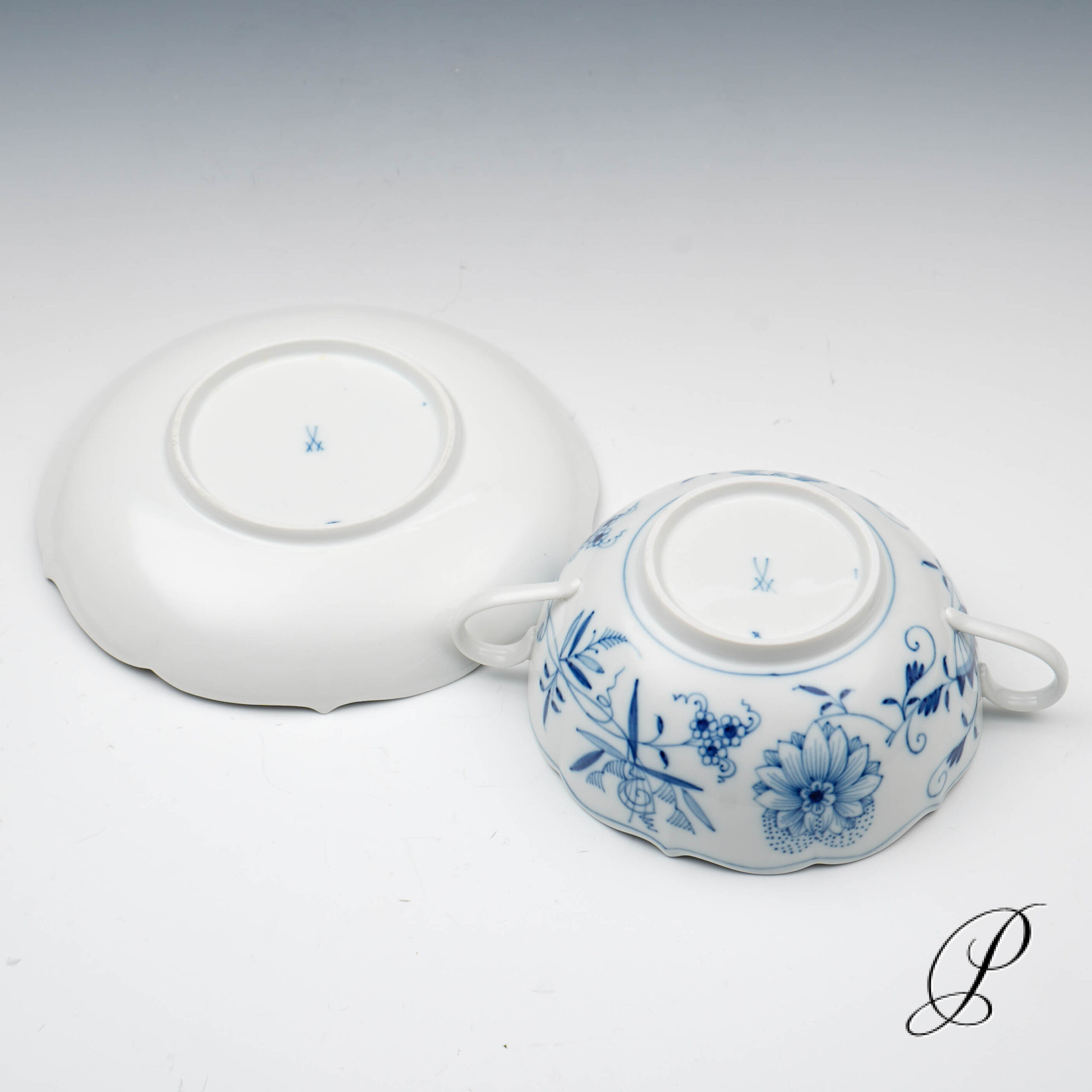 Suppengedeck Meissen 1.Wahl im Dekor Zwiebelmuster – Bild 8