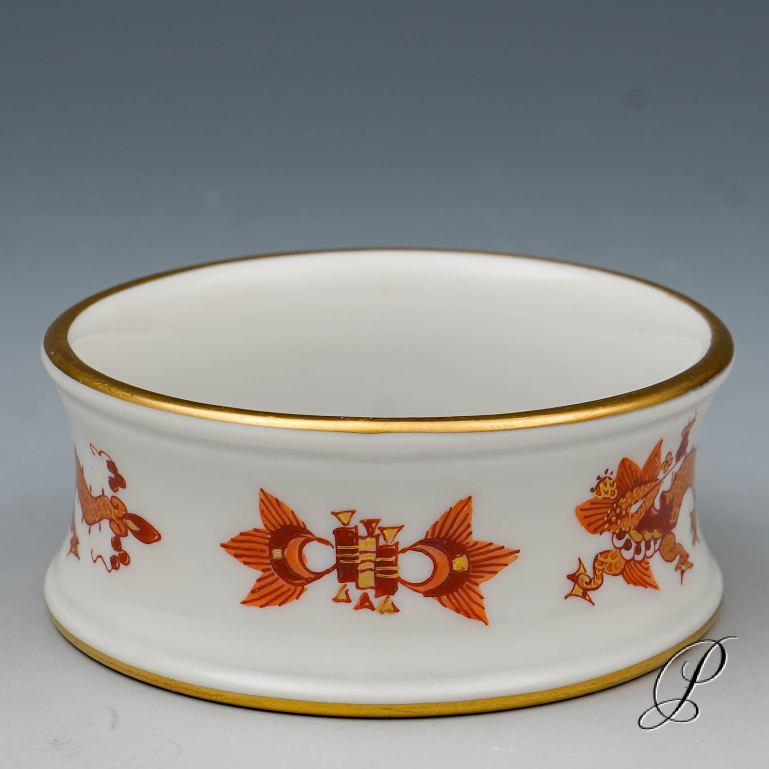 6 Serviettenringe Meissen 1.Wahl im Dekor reicher Drache rot – Bild 5