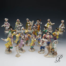 Komplette Affenkapelle Meissen 1.Wahl - 21 Affen plus Notenpult