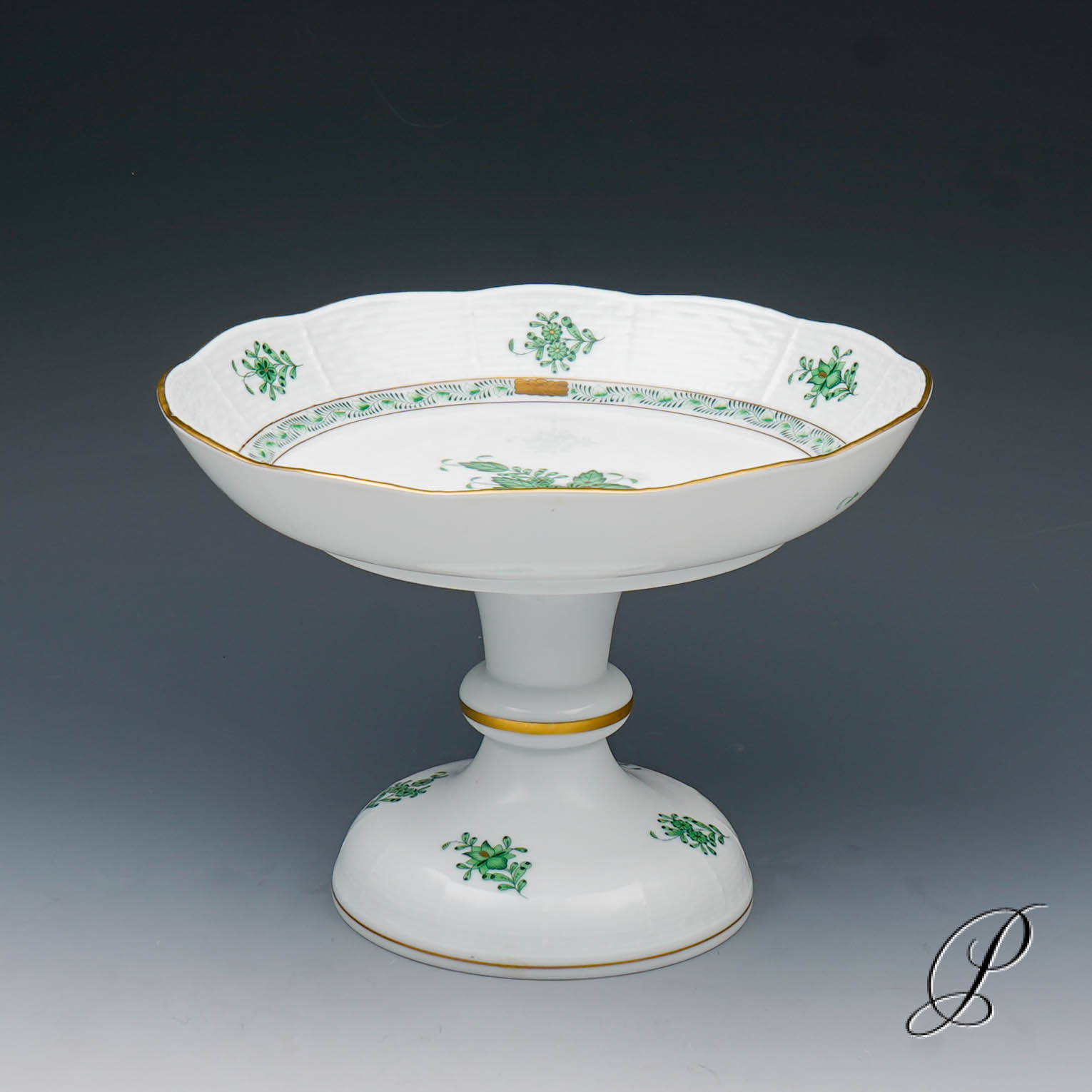 Tafelaufsatz Herend im Dekor Apponyi grün – Bild 2