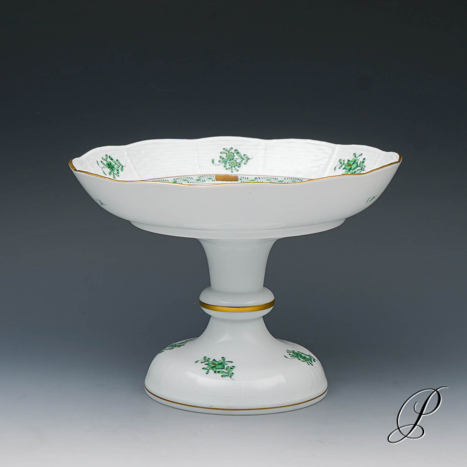 Tafelaufsatz Herend im Dekor Apponyi grün – Bild 4