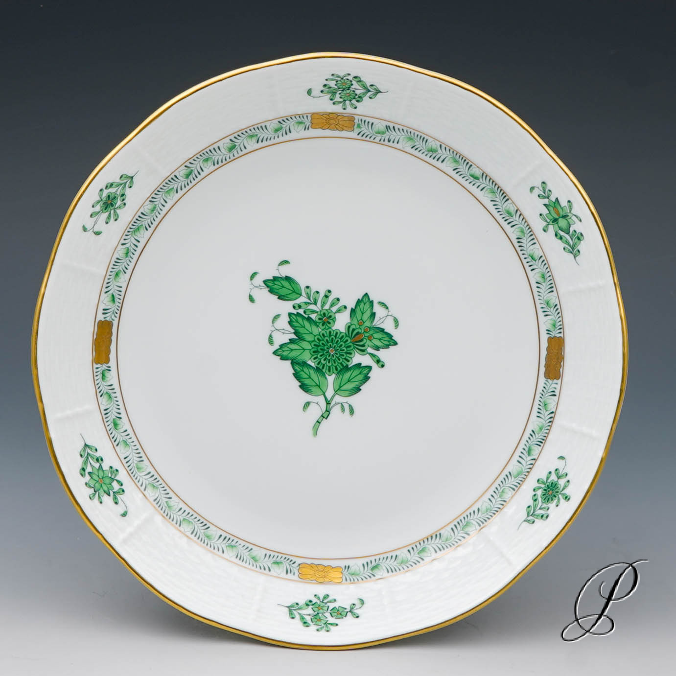 Tafelaufsatz Herend im Dekor Apponyi grün – Bild 8