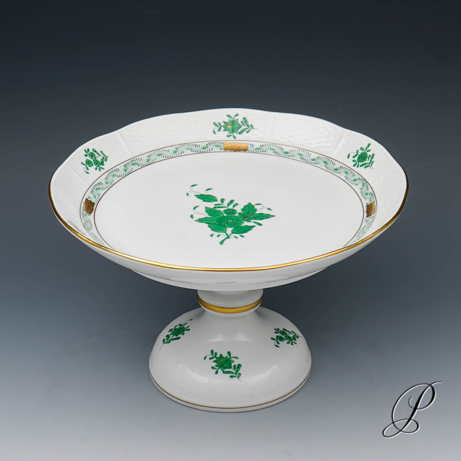 Tafelaufsatz Herend im Dekor Apponyi grün – Bild 2