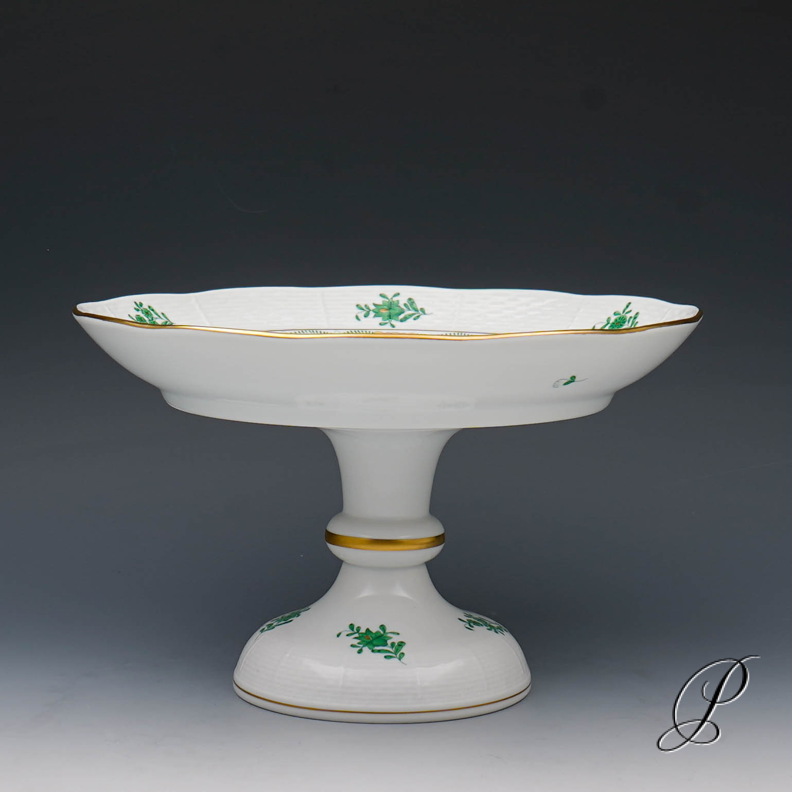 Tafelaufsatz Herend im Dekor Apponyi grün – Bild 4