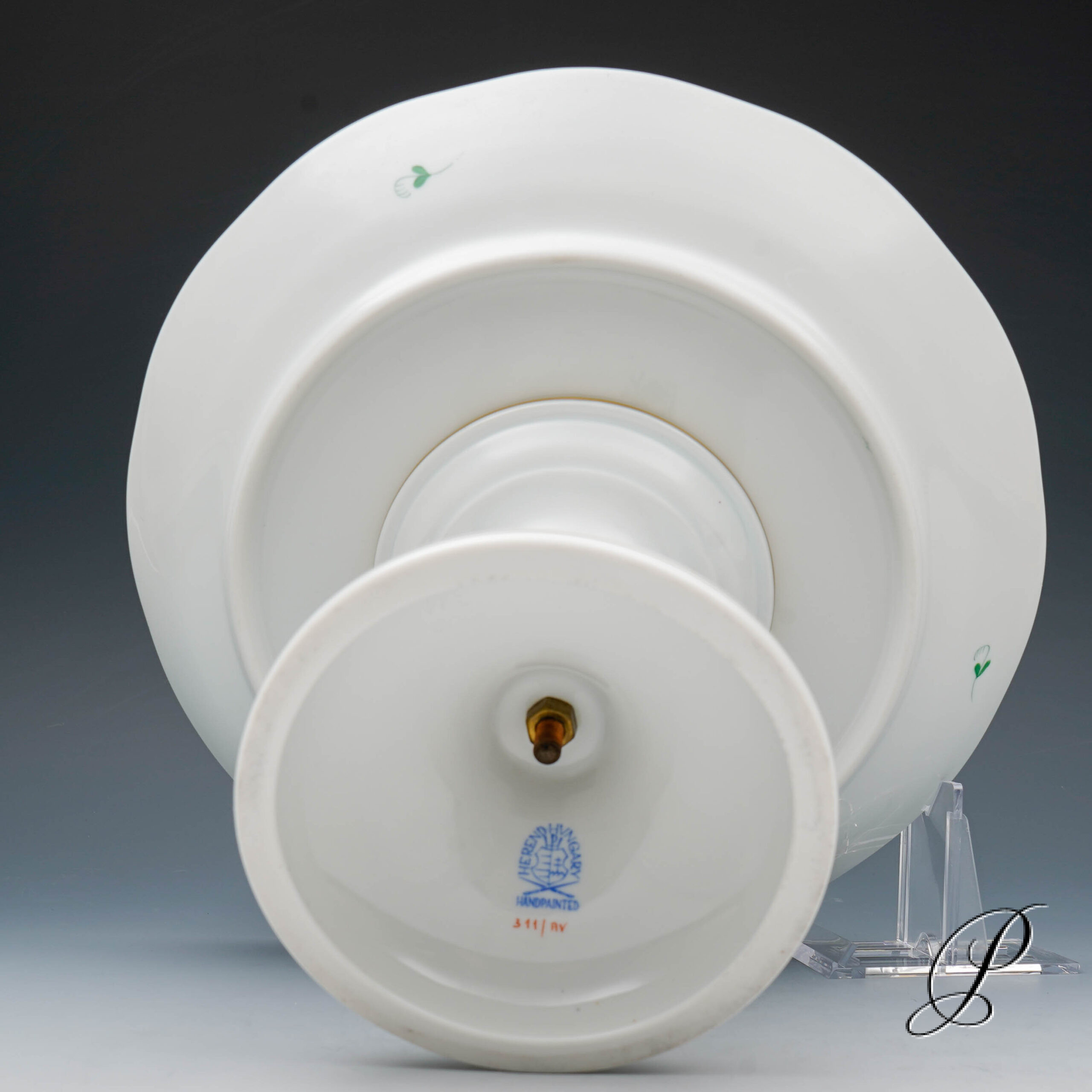 Tafelaufsatz Herend im Dekor Apponyi grün – Bild 7