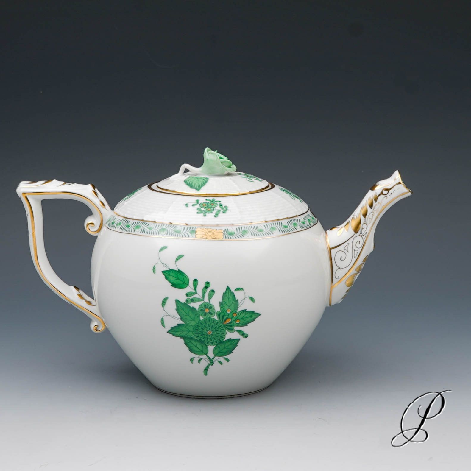 Teeservice Herend im Dekor Apponyi grün für 6 Personen – Bild 5