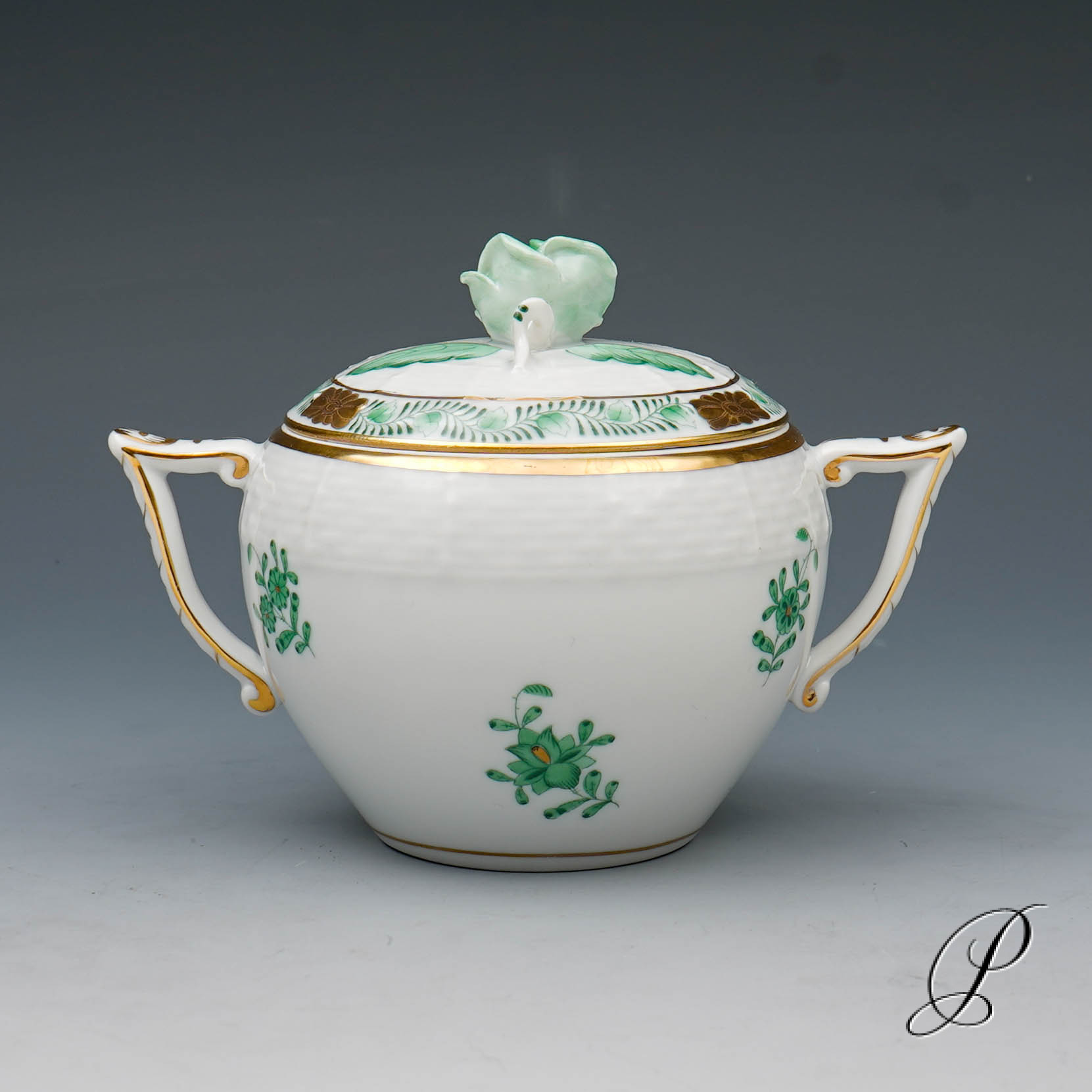 Teeservice Herend im Dekor Apponyi grün für 6 Personen – Bild 9