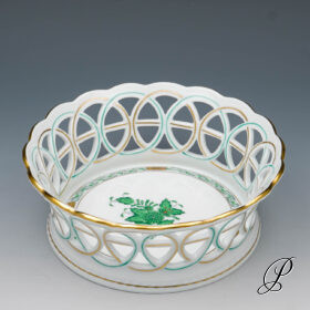 großer wunderschöner Korb Herend Apponyi grün