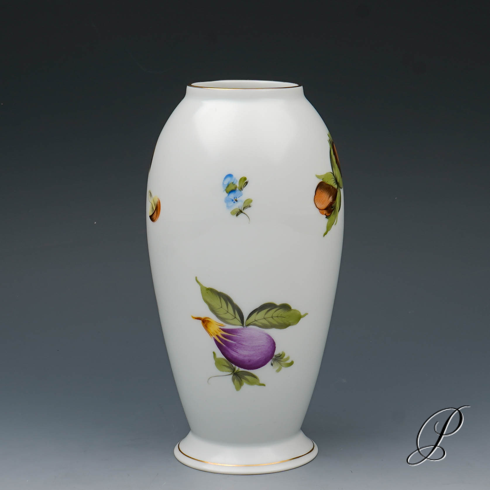 Vase Herend im Dekor BFR "Bouquet de Fruits"