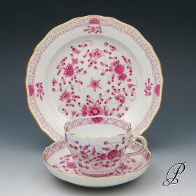 Kaffeegedeck Meissen 1.Wahl reiche Indische Malerei purpur