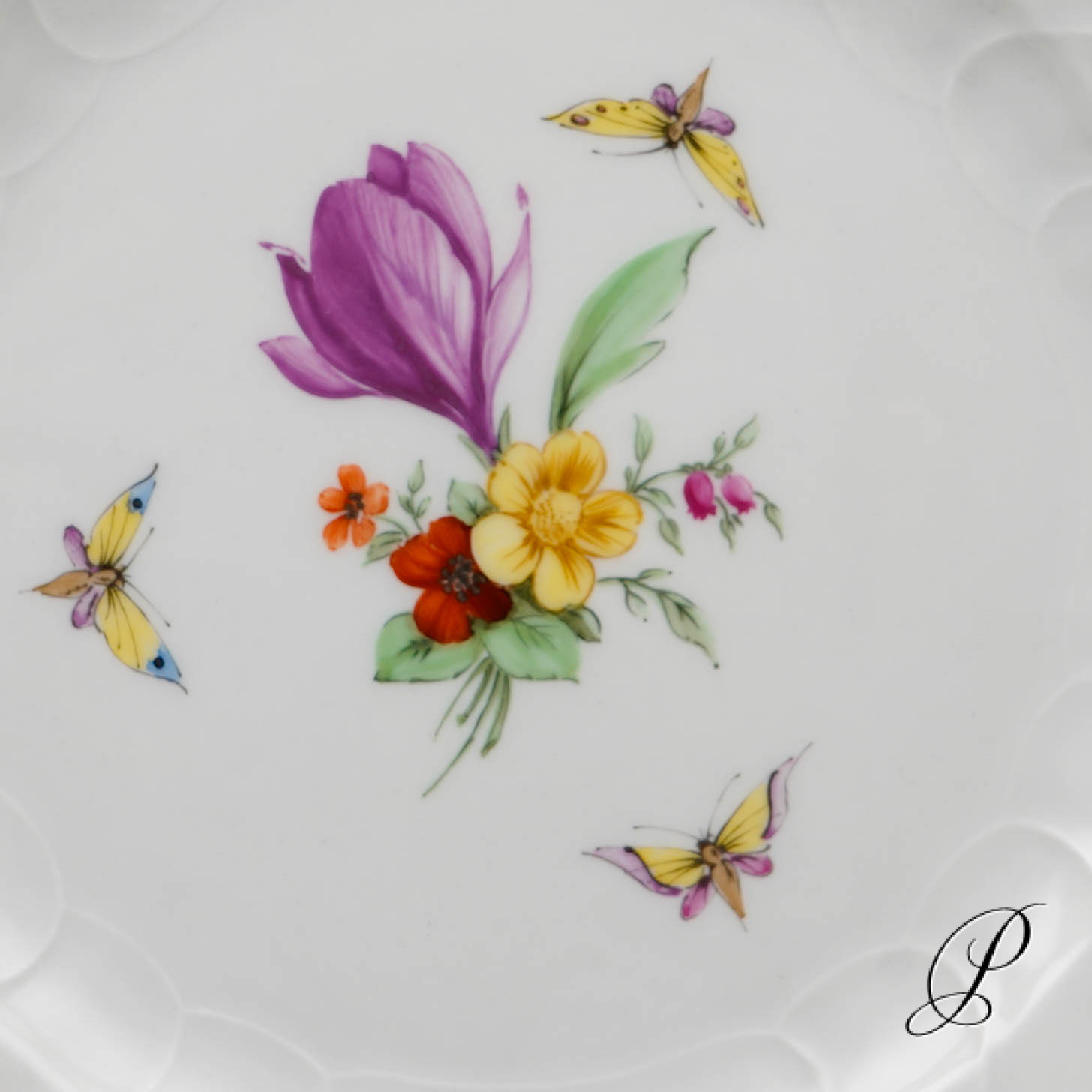 Teeservice KPM Berlin mit Blumenmalerei und Schmetterlingen – Bild 18