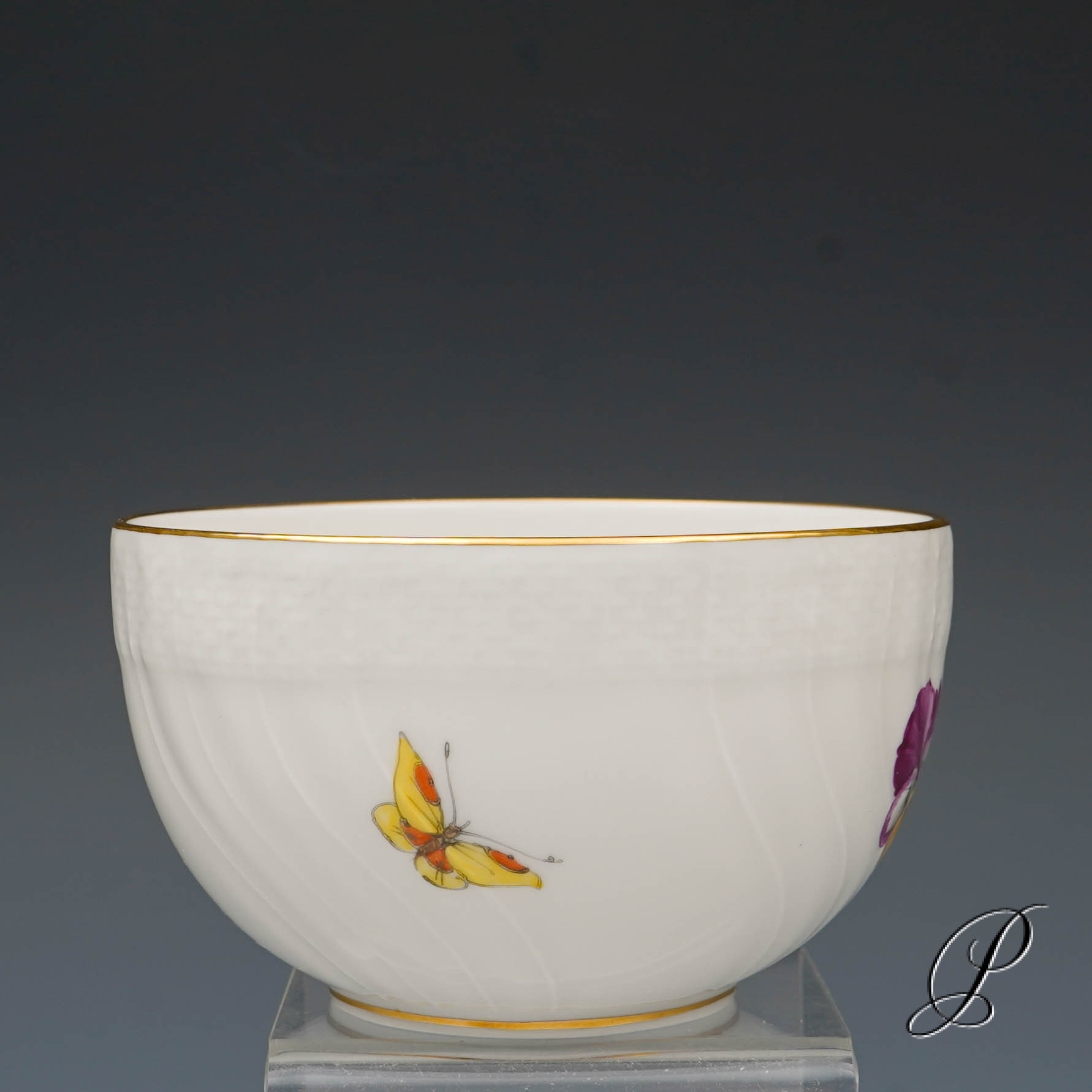 Teeservice KPM Berlin mit Blumenmalerei und Schmetterlingen – Bild 22