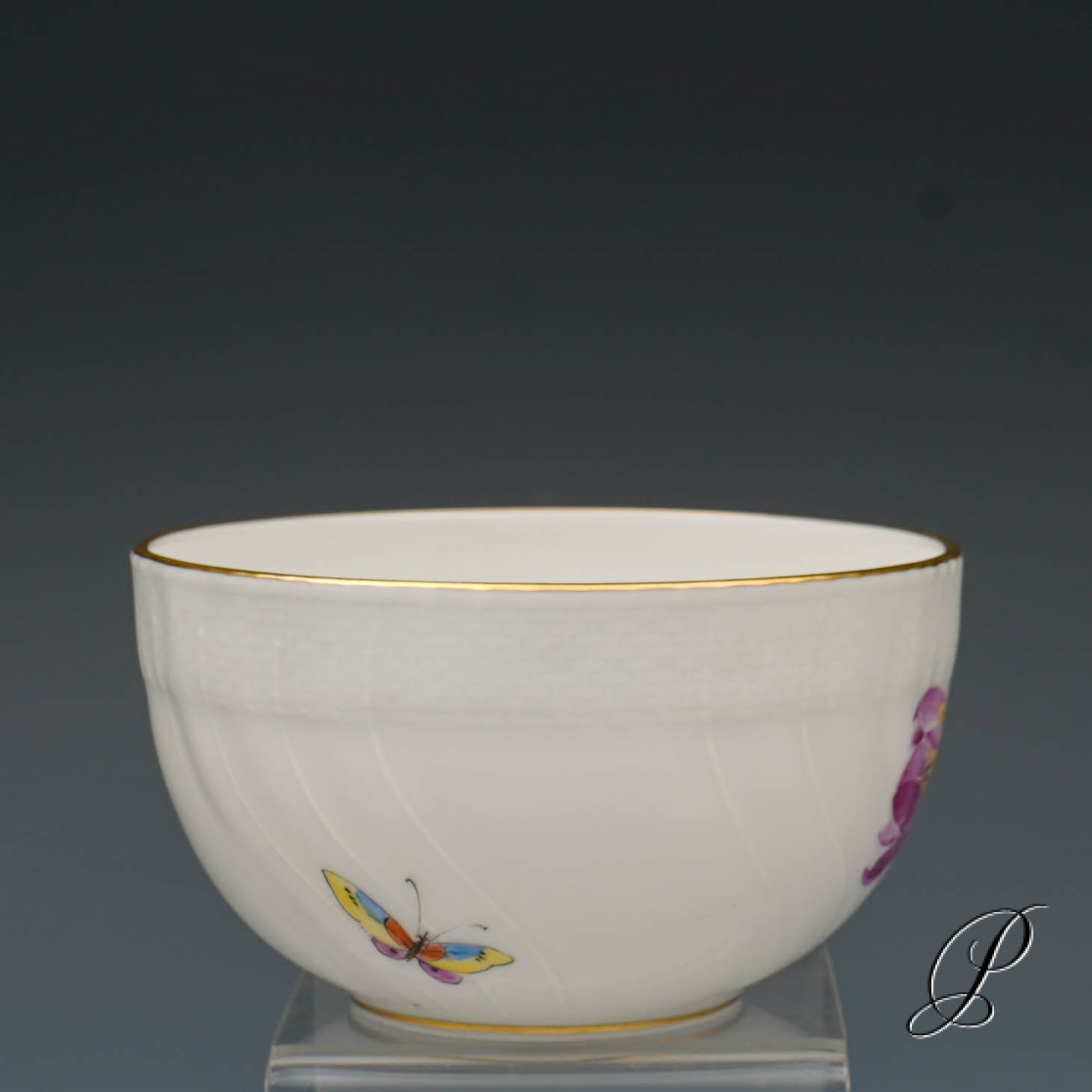 Teeservice KPM Berlin mit Blumenmalerei und Schmetterlingen – Bild 36