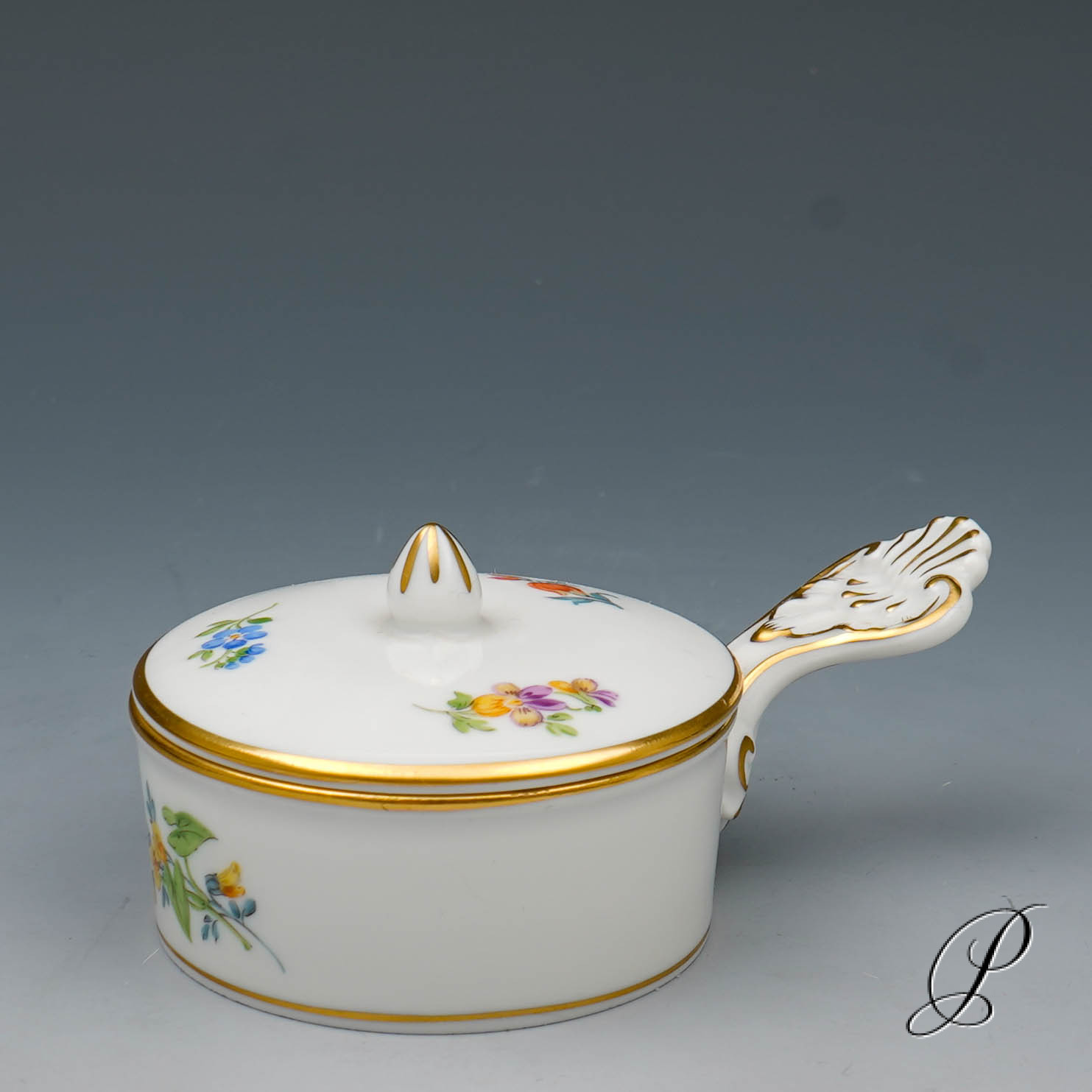 Stövchen mit Teelichthalter Meissen im Dekor Blume2 – Bild 6